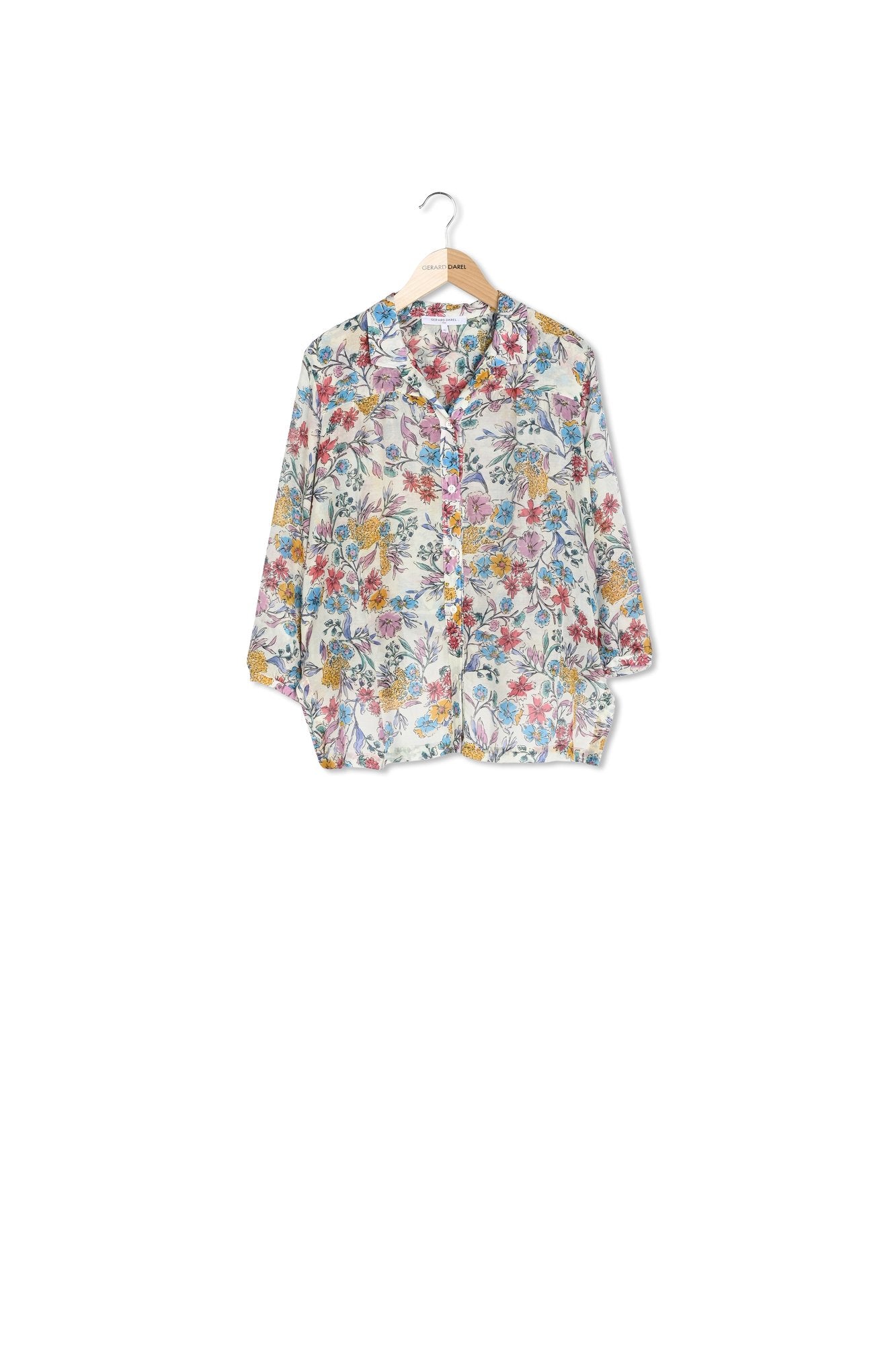 NEYL - Chemise imprimée en coton et soie Faume - seconde main