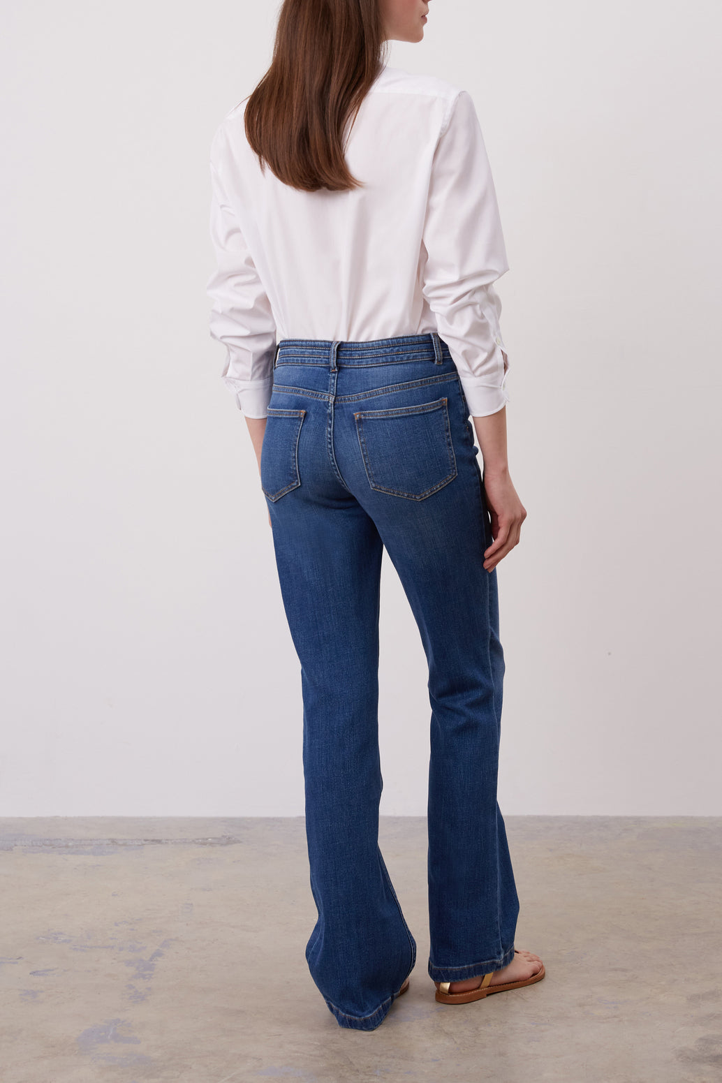 Pantalon flare en jean Stretch - LAURA Faume - seconde main