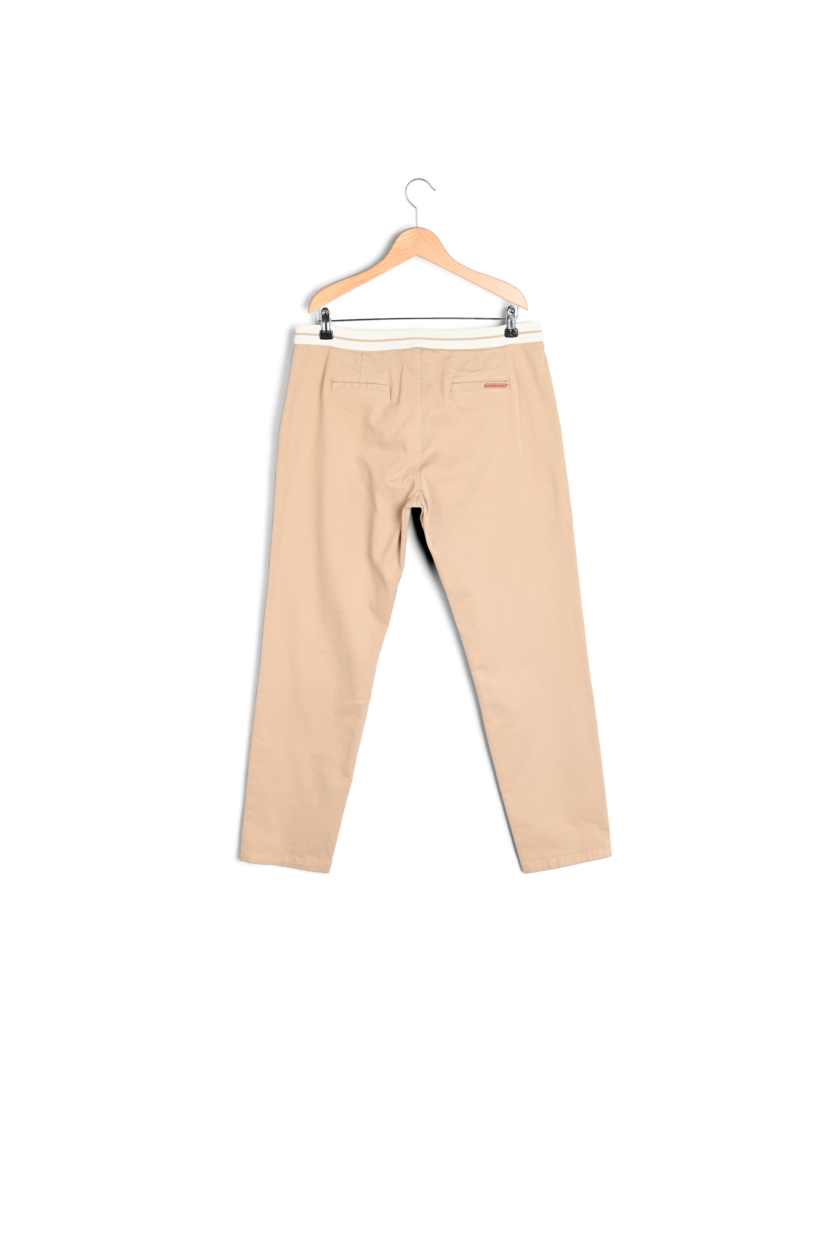 MAUD - pantalon droit 7/8 en coton Stretch Faume - seconde main