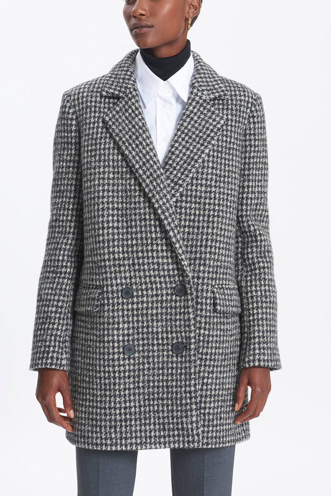 PANDI - Manteau court en laine vierge Faume - seconde main