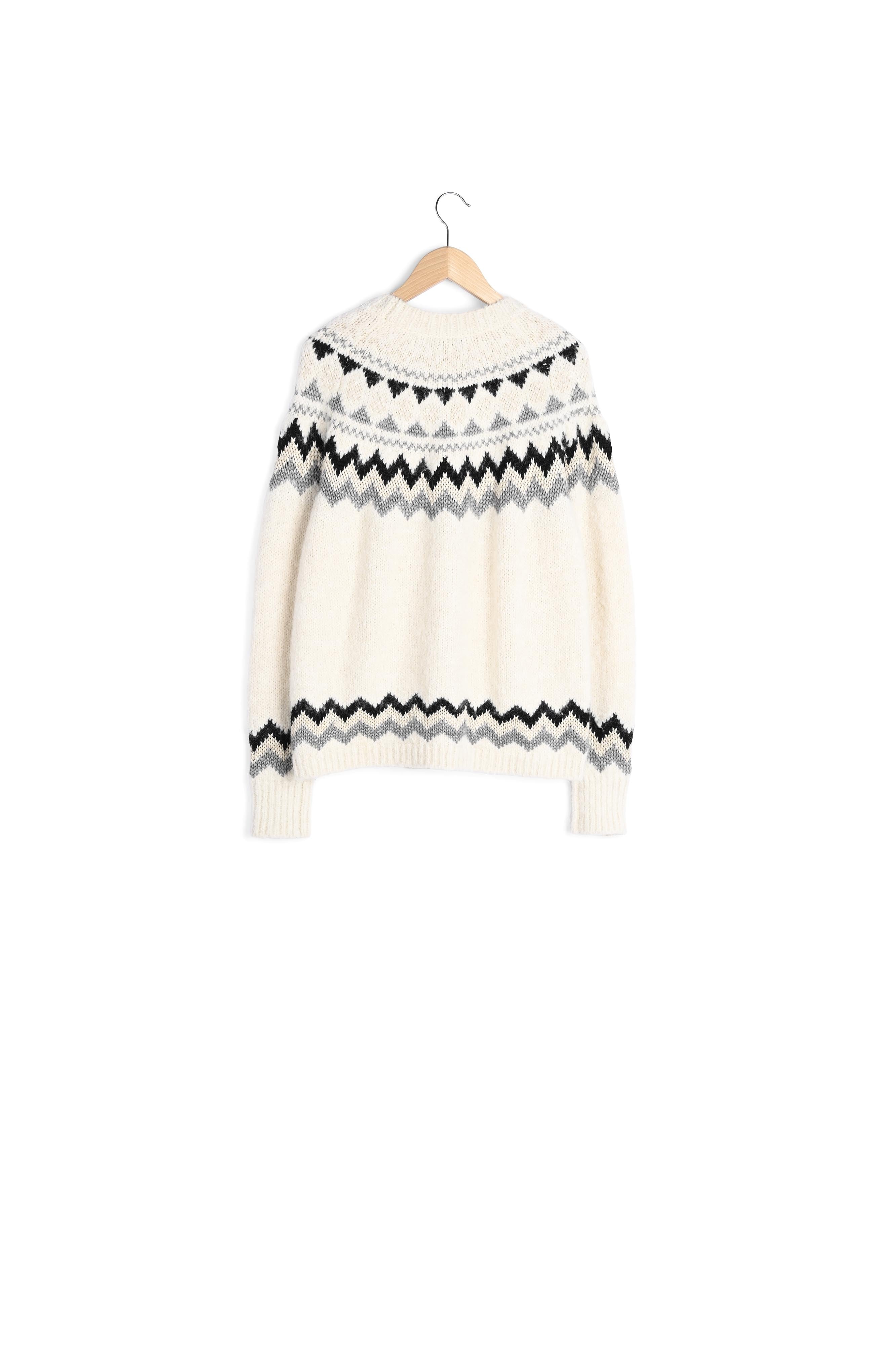 Pull droit à jacquard - LILA Faume - seconde main