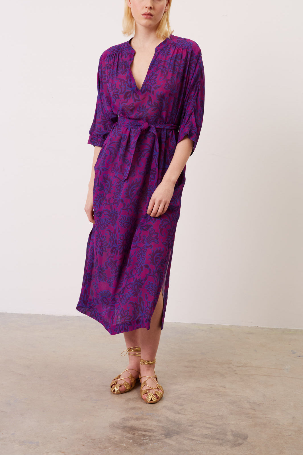 Robe vaporeuse à fleurs - JEANIN Faume - seconde main