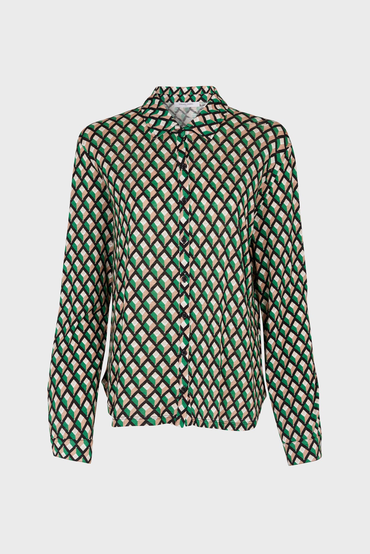 Chemise en coton mélangé à losanges - ABASS Faume - seconde main