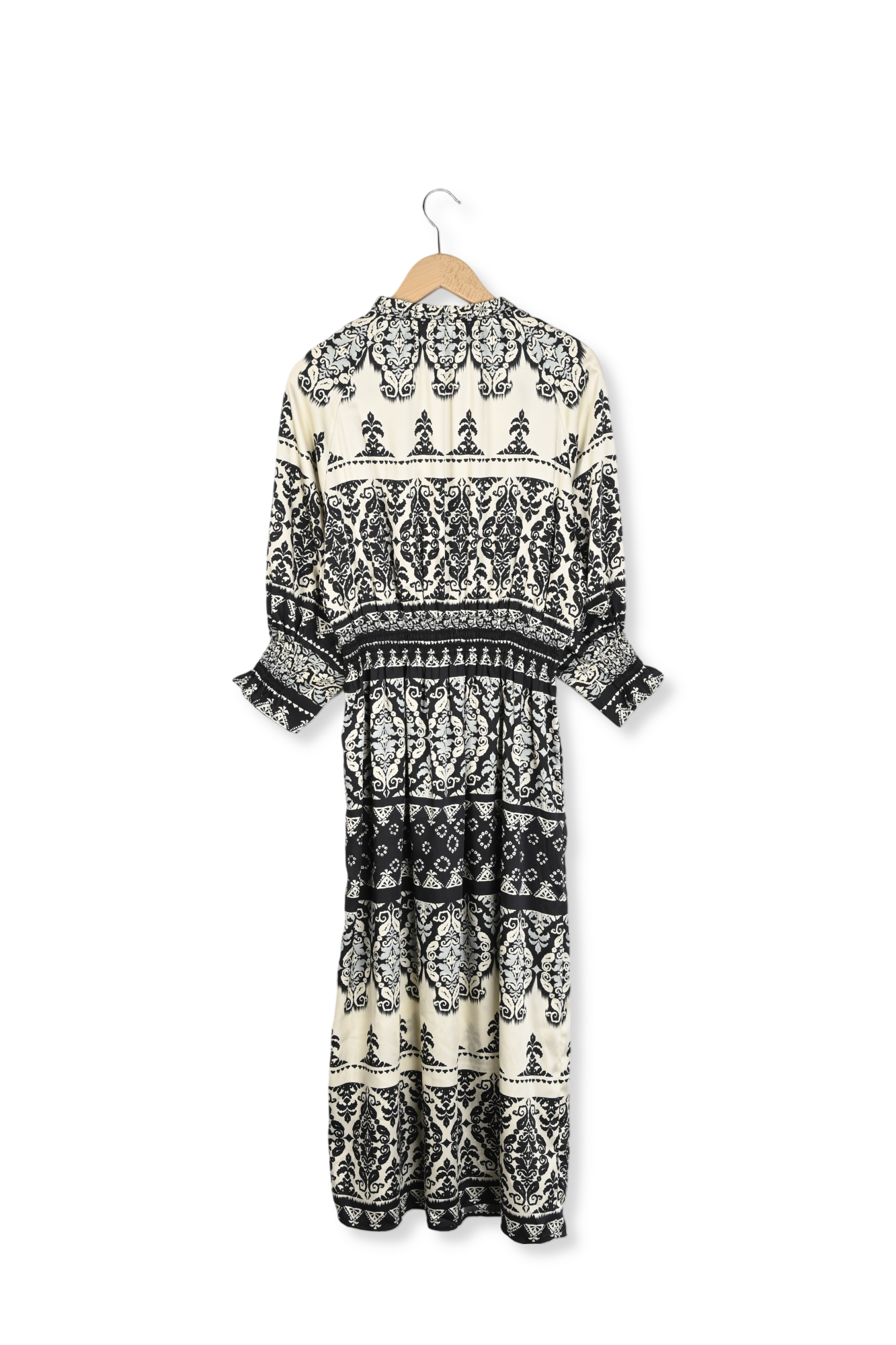 Robe midi cintrée imprimée - PETUNIA Faume - seconde main
