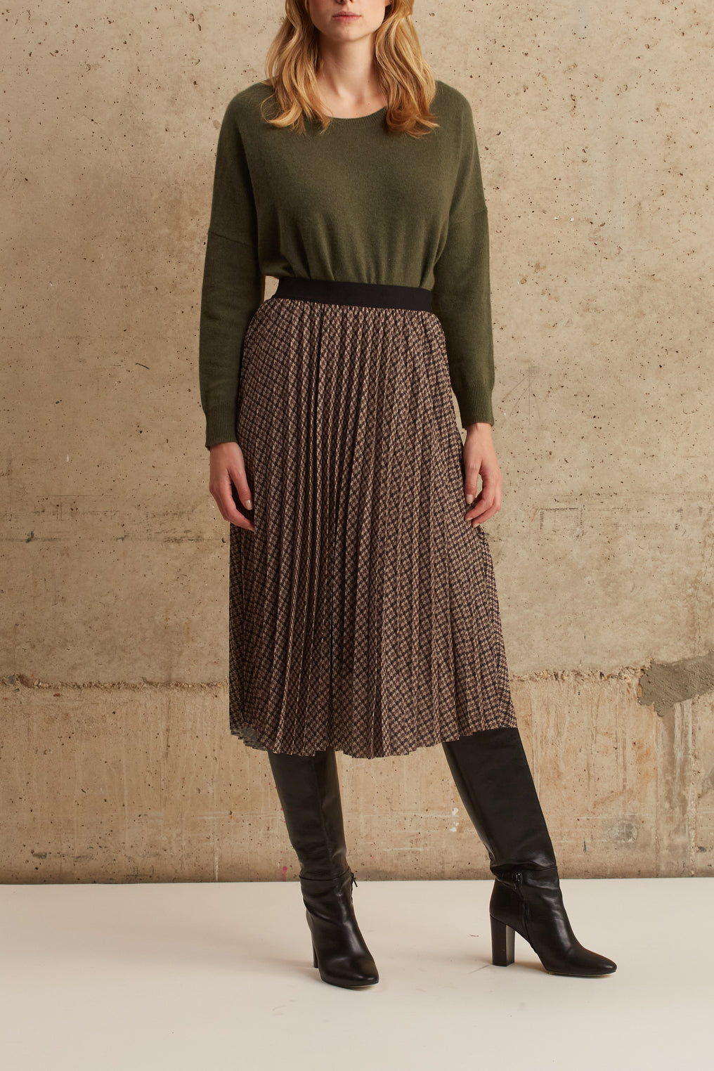 Jupe midi plissée - BETH Faume - seconde main