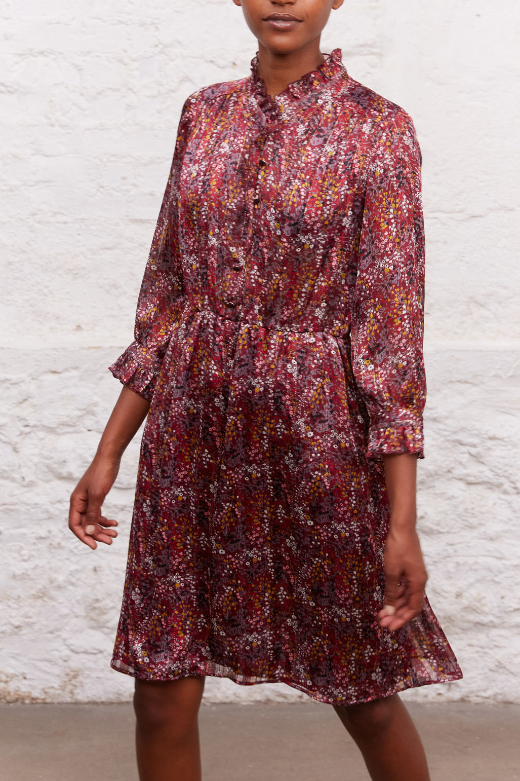 Robe fleurie et fils Lurex - JADA Faume - seconde main