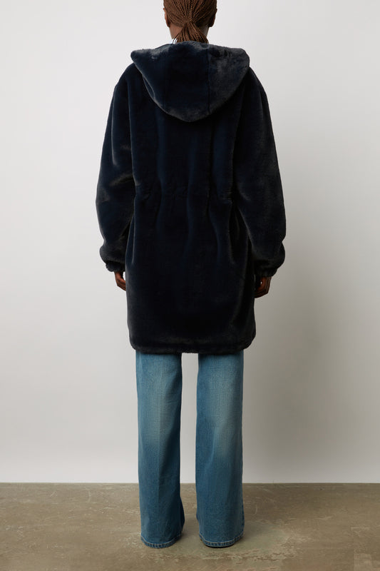 Parka réversible intérieur fausse fourrure - SANAE Faume - seconde main