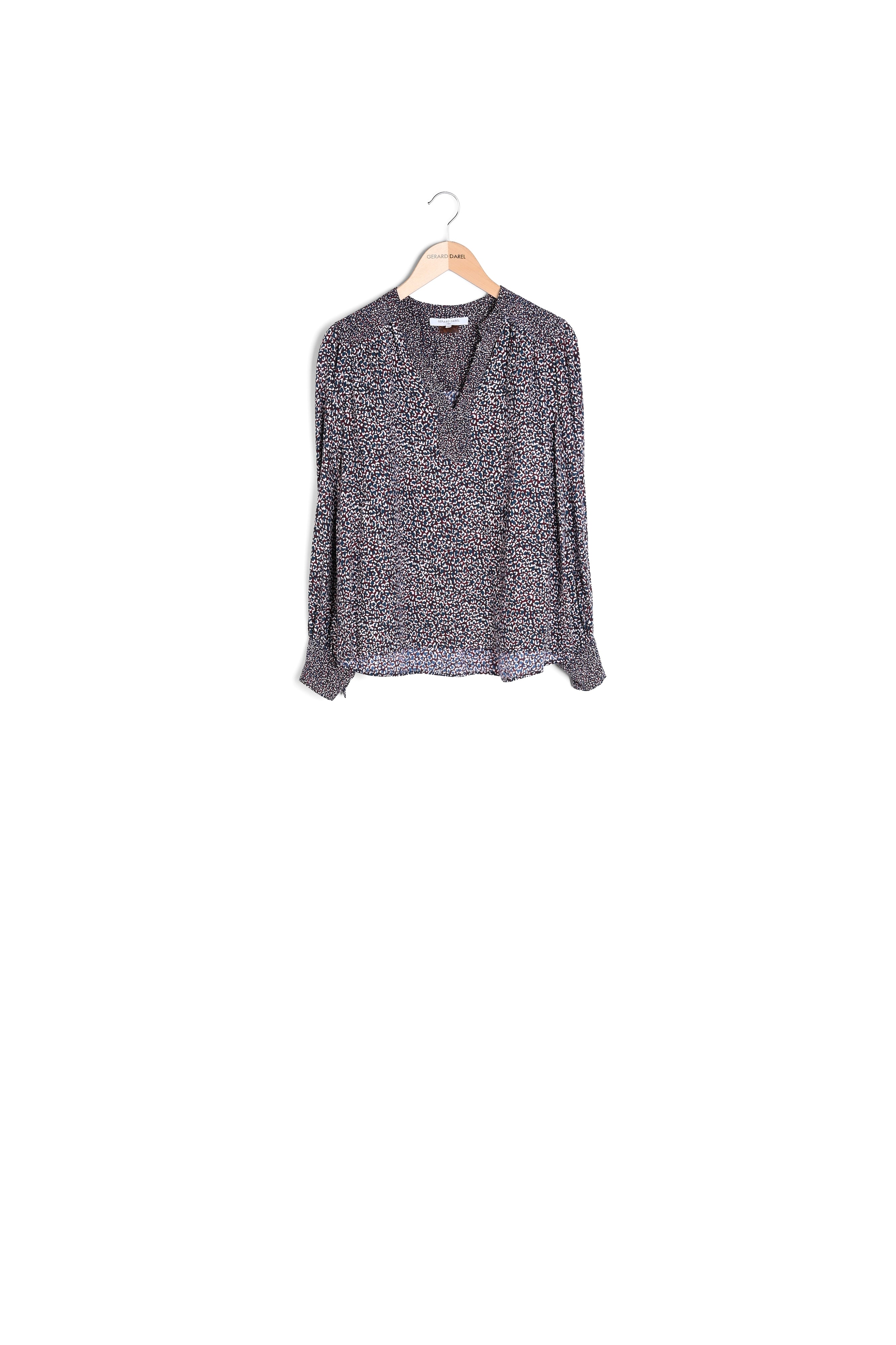 Blouse V à motif léopard - CEZANNE Faume - seconde main