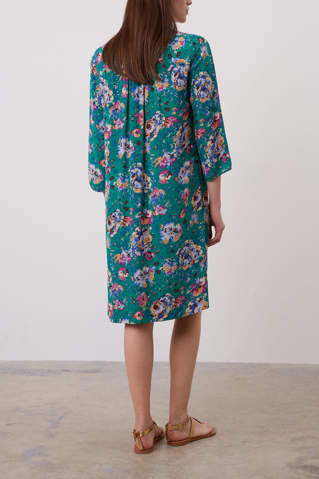 Robe courte à fleurs colorées - JUCE Faume - seconde main