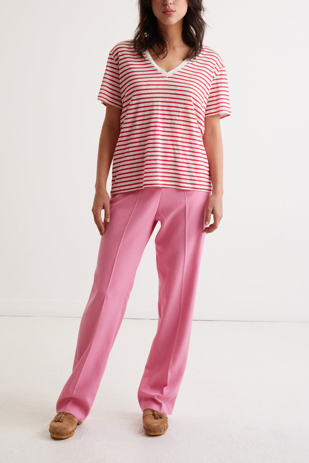 T-Shirt en lin à rayures - ARI Faume - seconde main