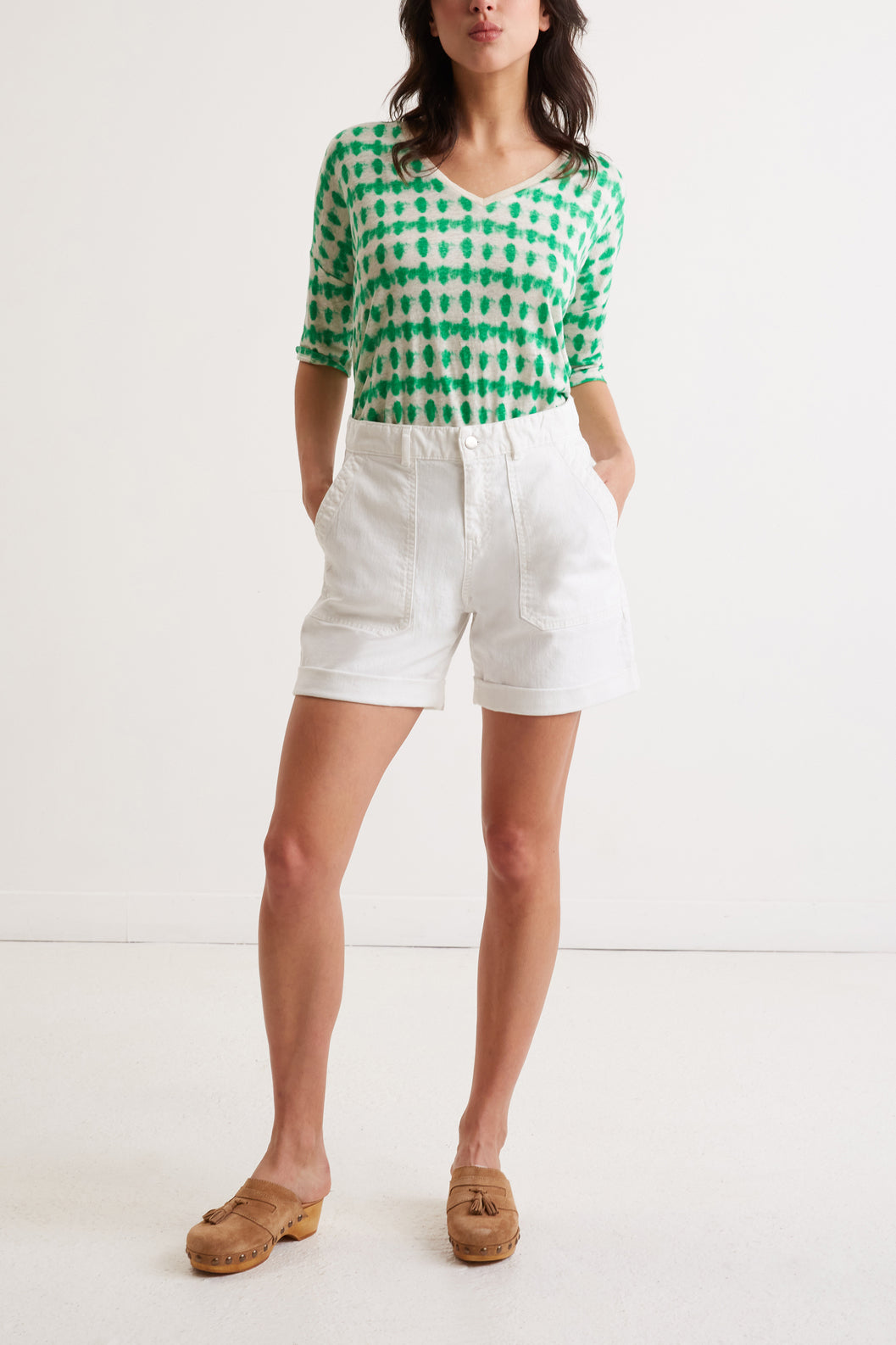 Short blanc en jean - ECEM Faume - seconde main