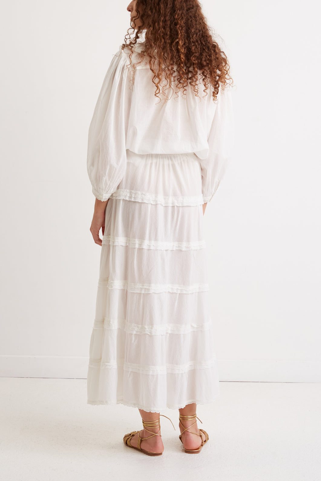 Jupe à volants en voile de coton - BROOKE Faume - seconde main