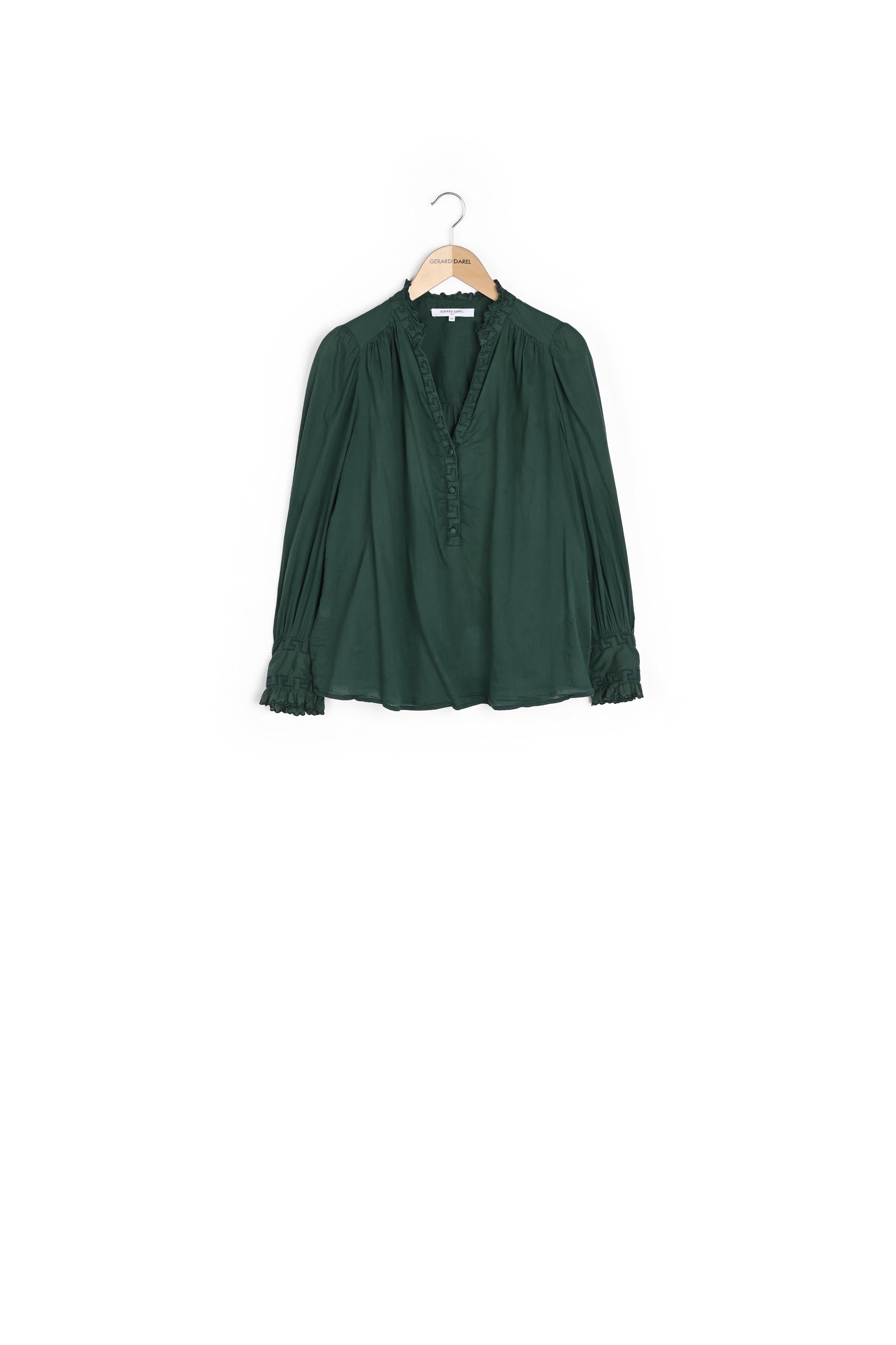 NOOR - Blouse en coton avec broderies Faume - seconde main