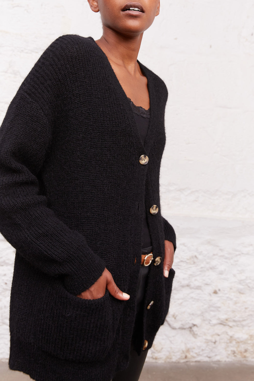 LARA - Gilet oversize avec poches plaquées Faume - seconde main