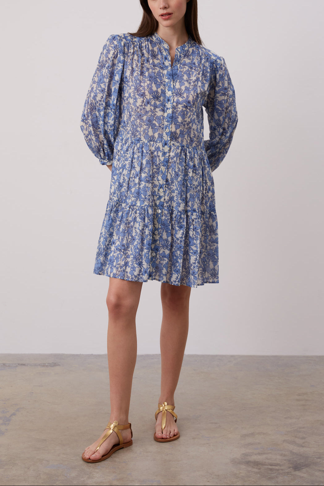 Robe courte en coton à fleurs - JAUFREY Faume - seconde main