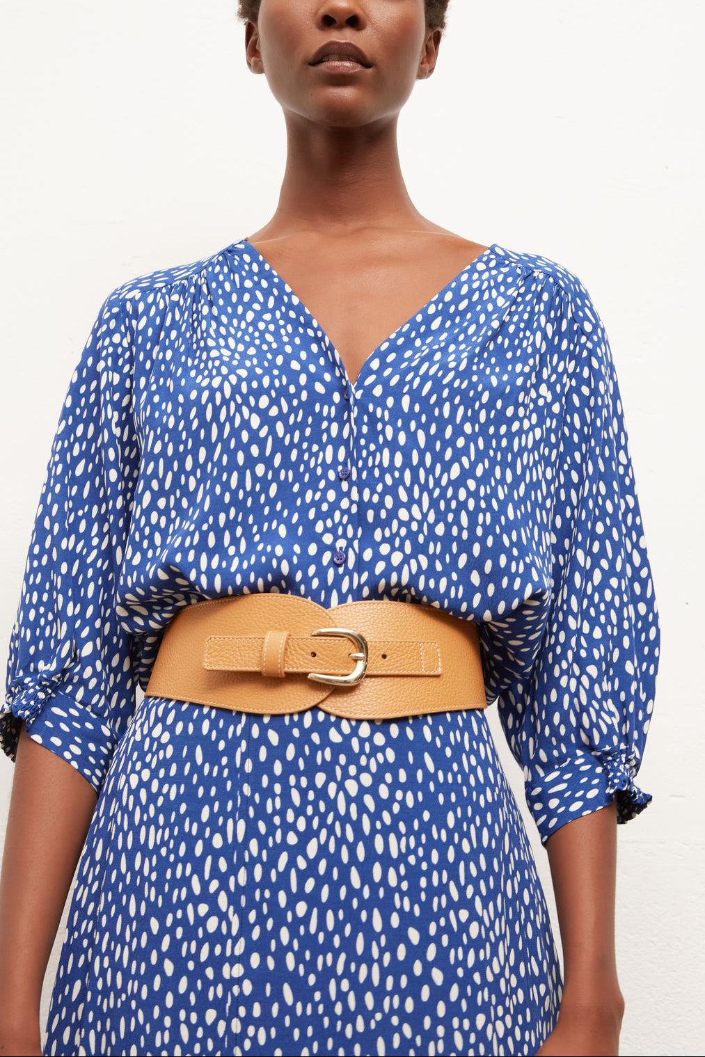 NOELAN - Blouse fluide à pois Faume - seconde main