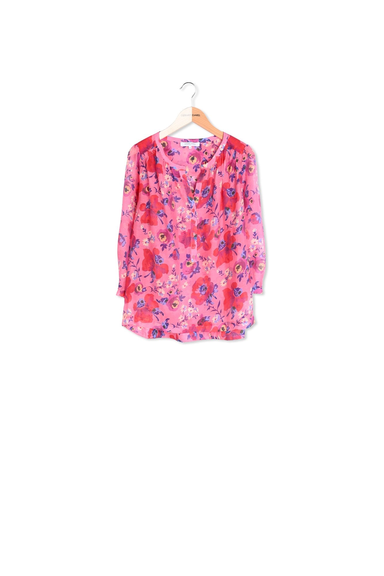 NICOLE - Blouse légère à imprimé floral Faume - seconde main