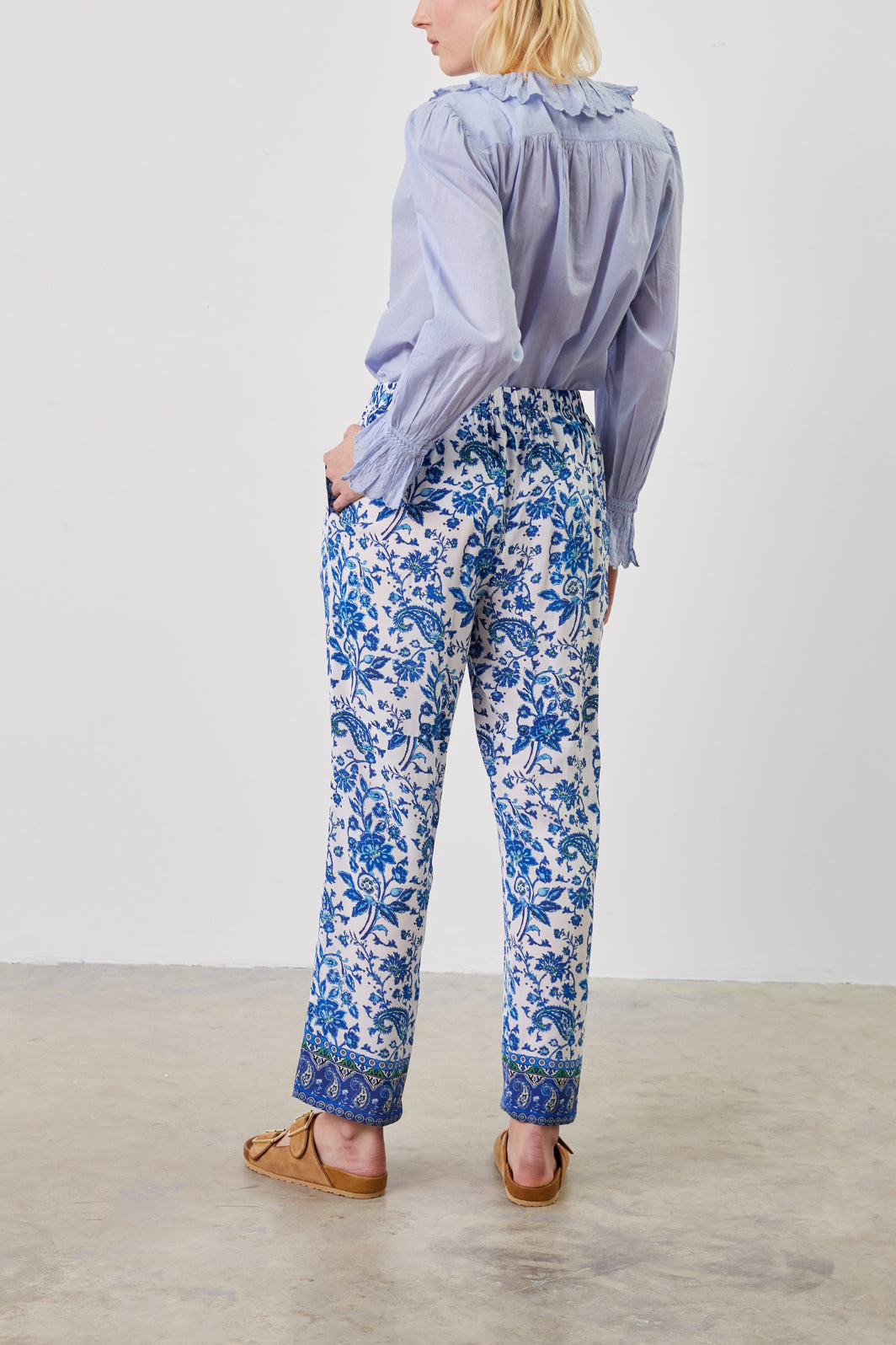 Pantalon fluide à fleurs - ELISEA Faume - seconde main