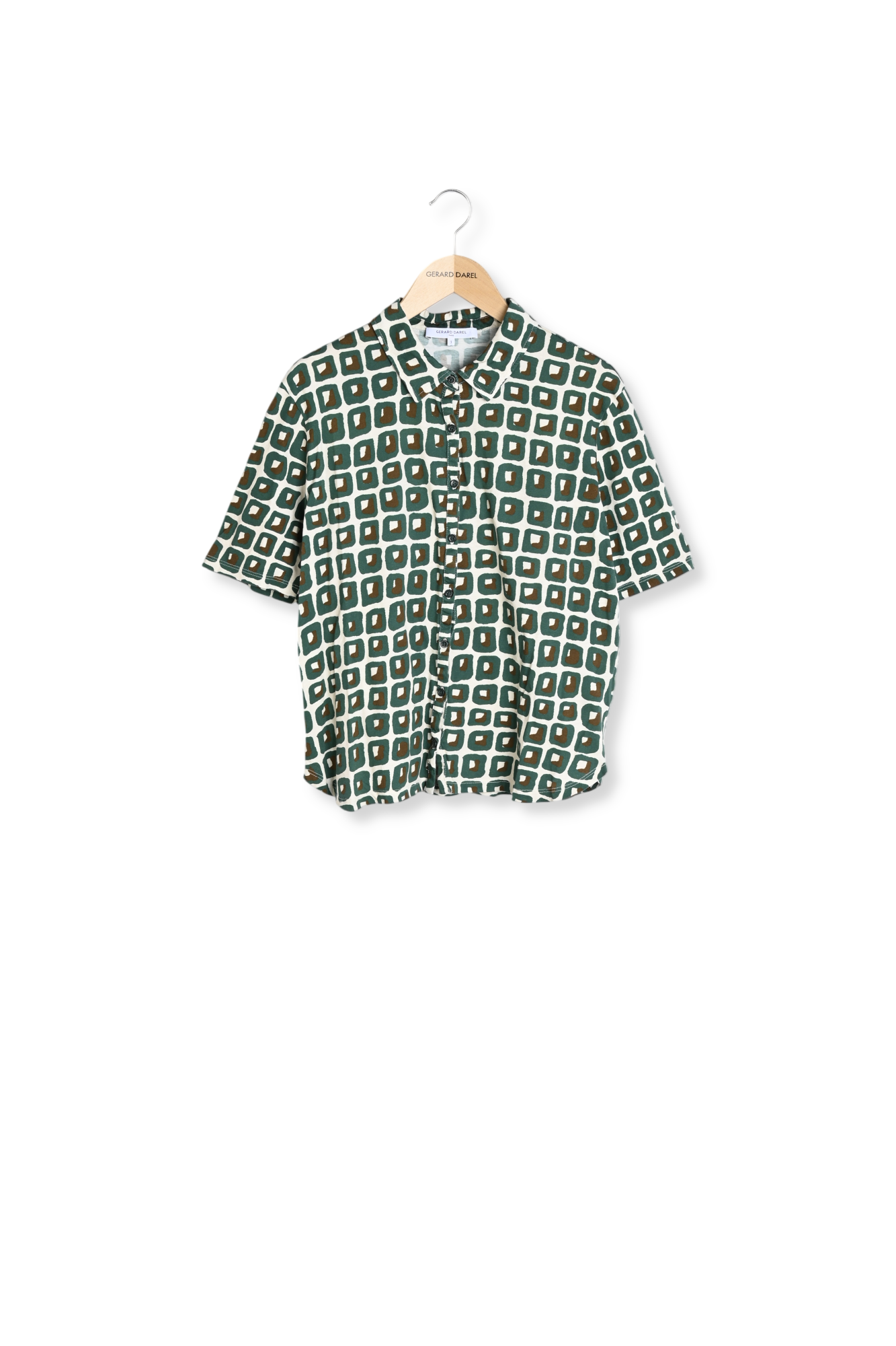 Chemise en coton imprimé géométrique - GEMMA Faume - seconde main