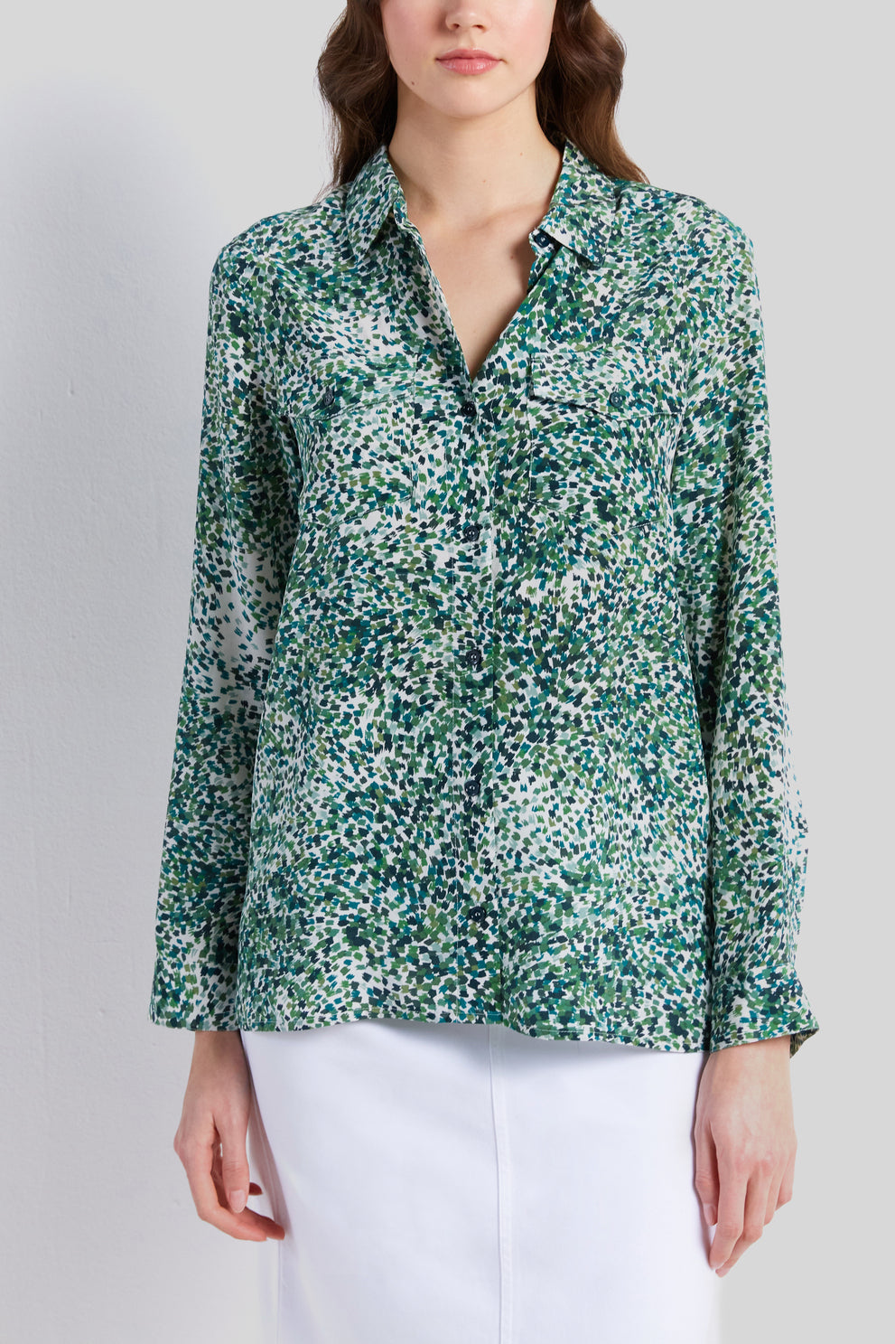 Chemise légère en soie imprimée - CASSIE Faume - seconde main