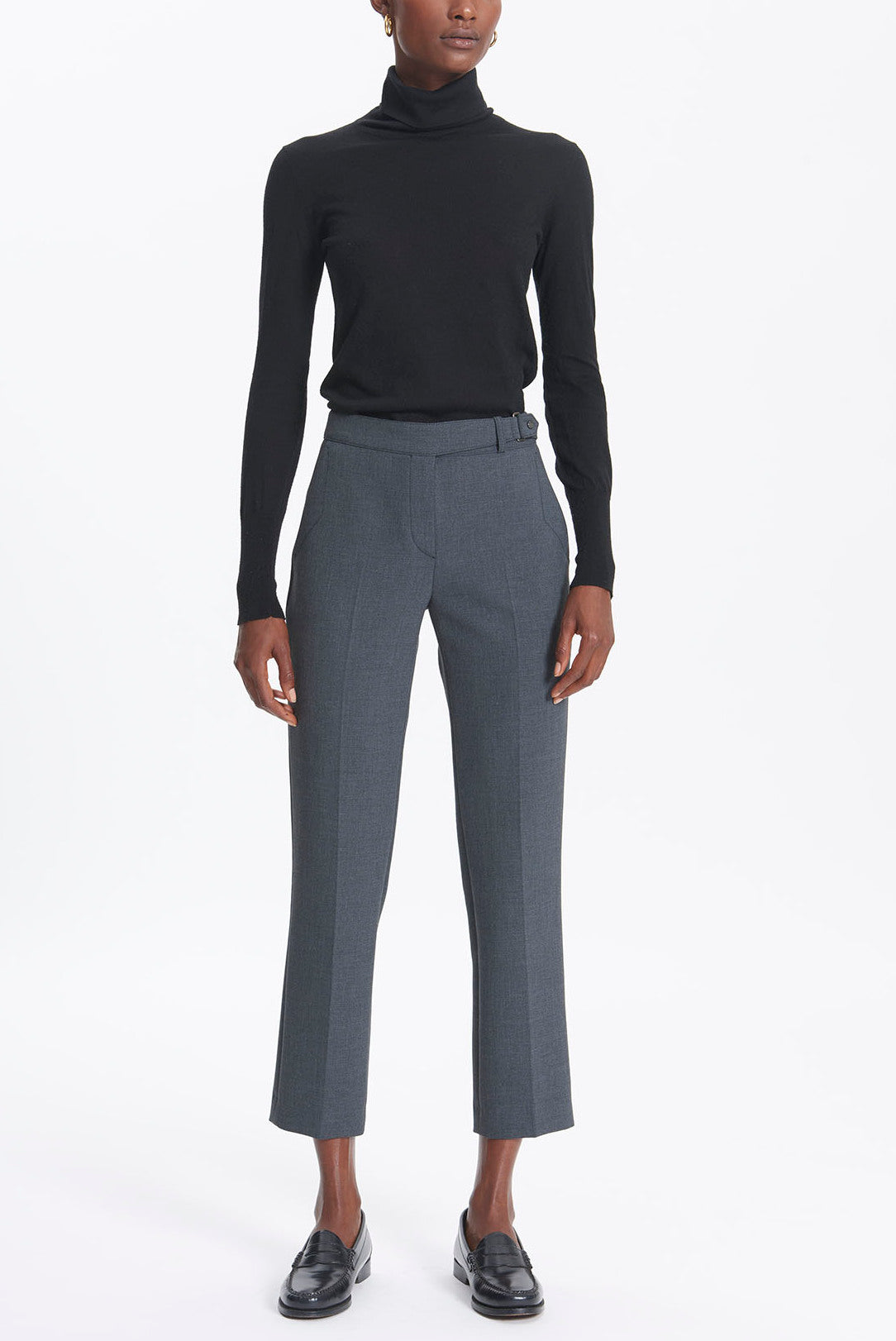 LYSON - Pantalon droit 7/8 en coton épais Faume - seconde main