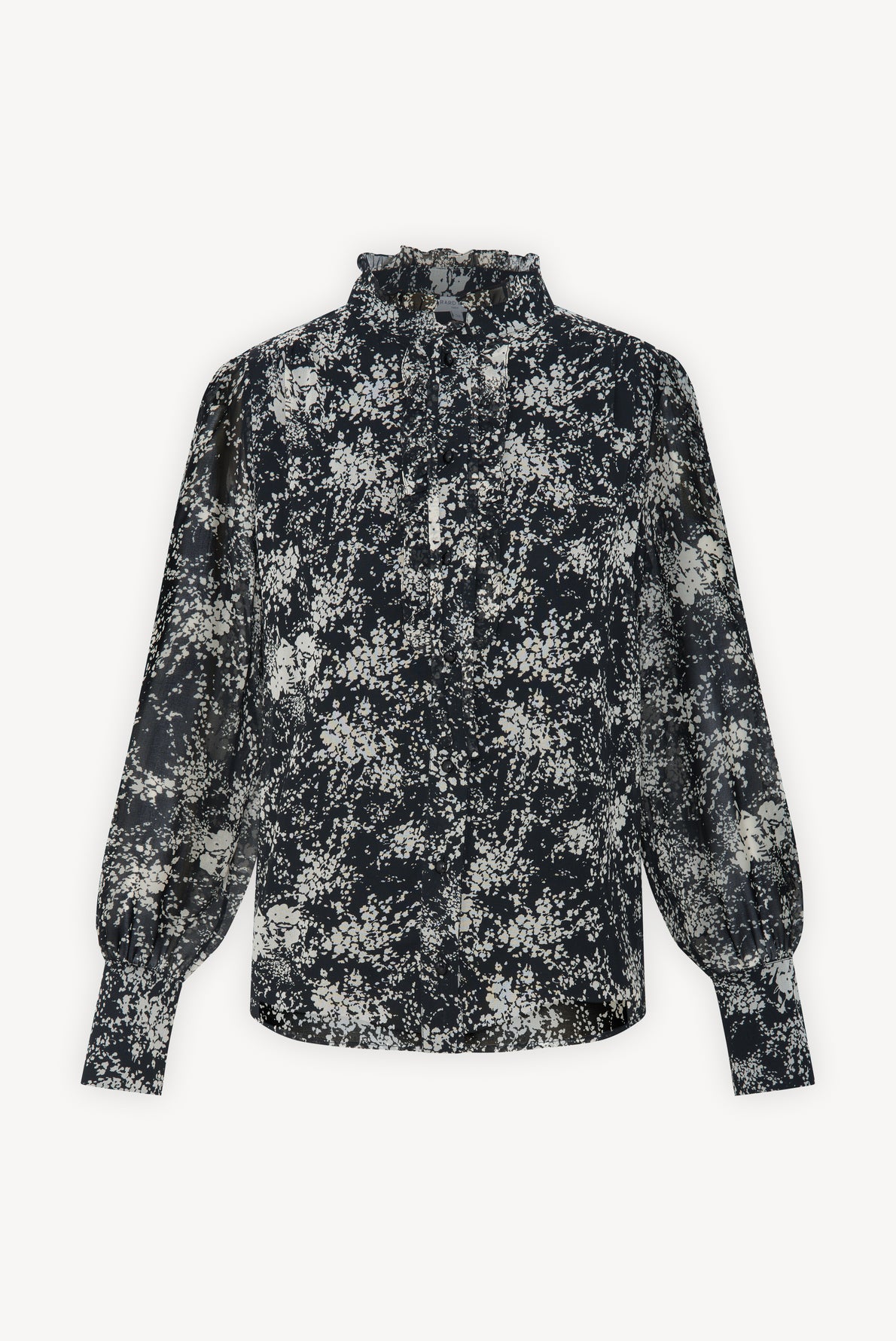 Chemise en voile fleuri et volants - CHADE Faume - seconde main