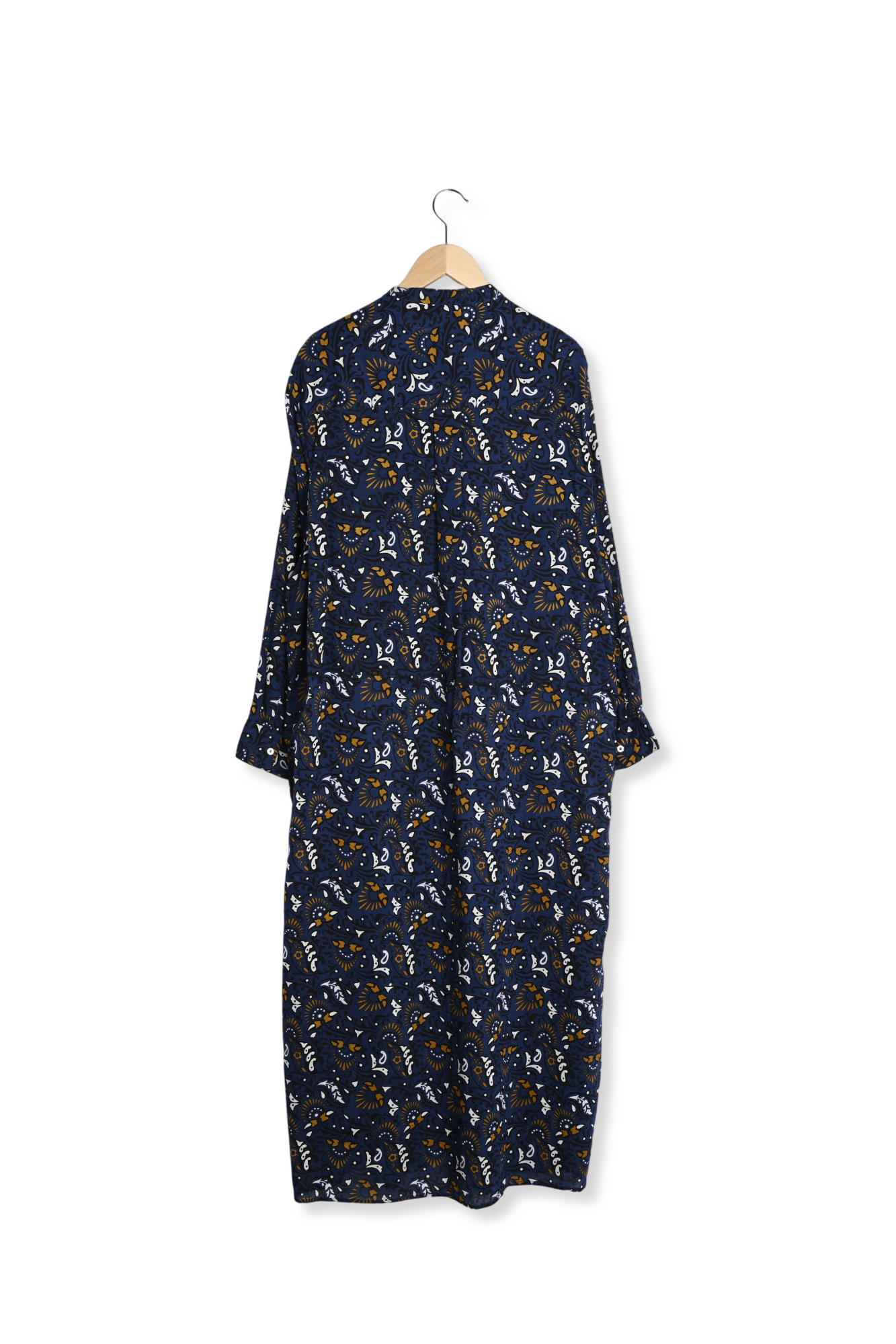 SELIA - Robe-chemise longue façon tunique en coton Faume - seconde main