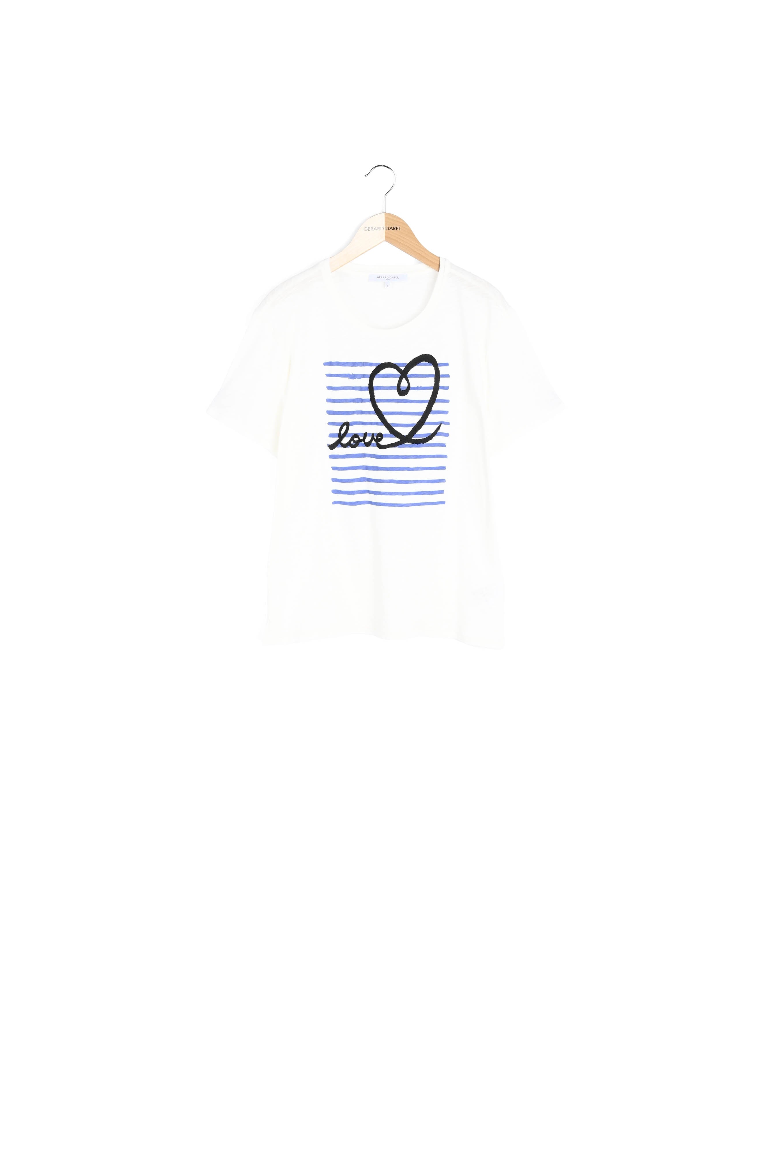 JELENA - Tee-shirt en coton imprimé avec broderie Faume - seconde main