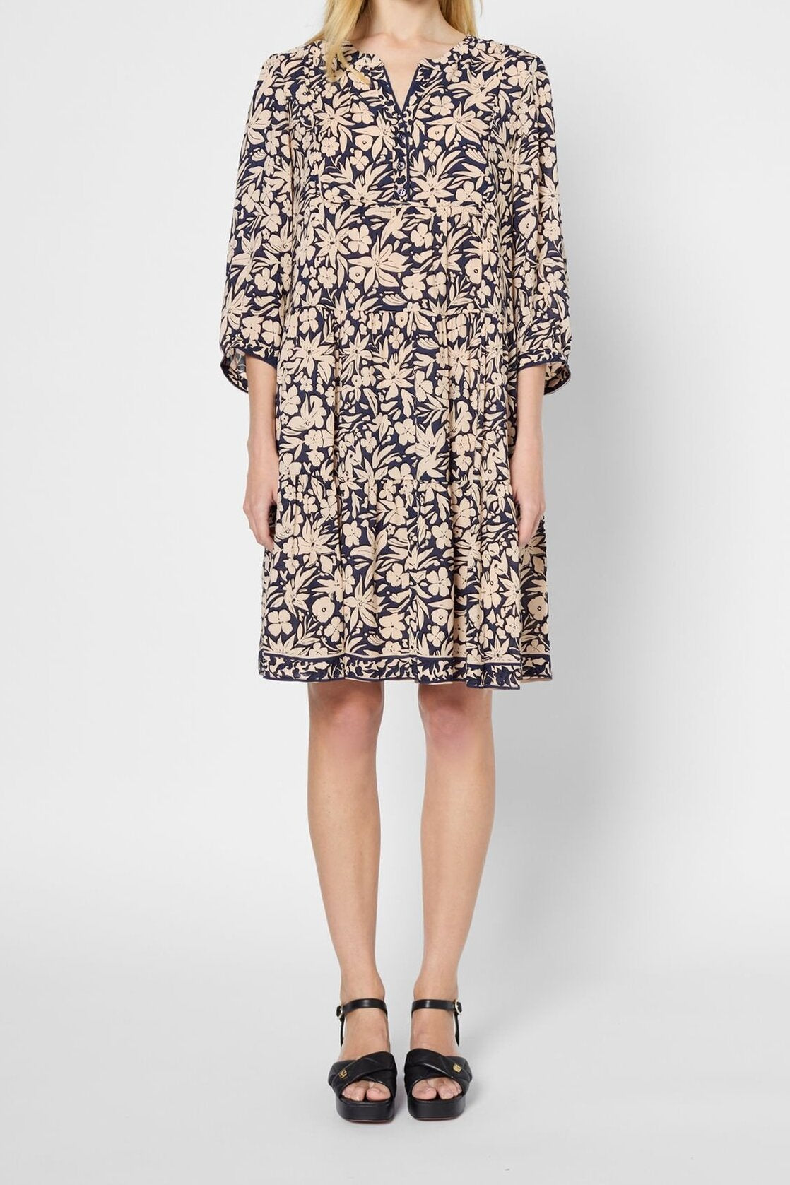 Robe courte et droite à fleurs - PETAL Faume - seconde main