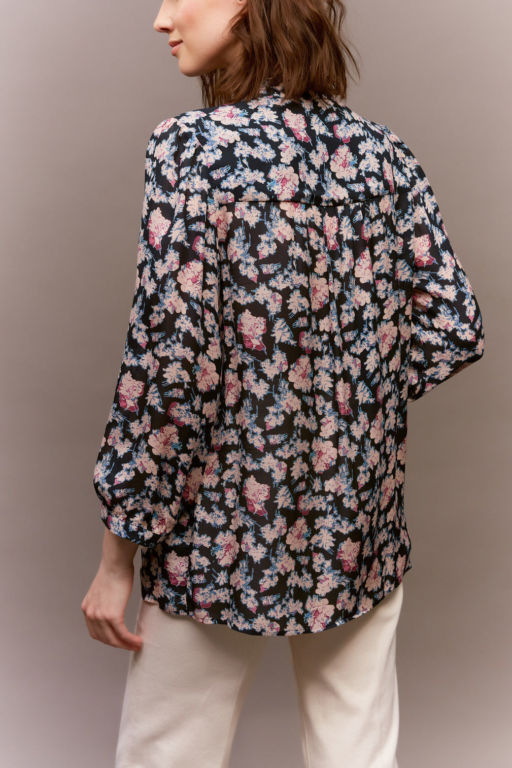 Blouse fluide à l'imprimé floral - CAMELLIA Faume - seconde main