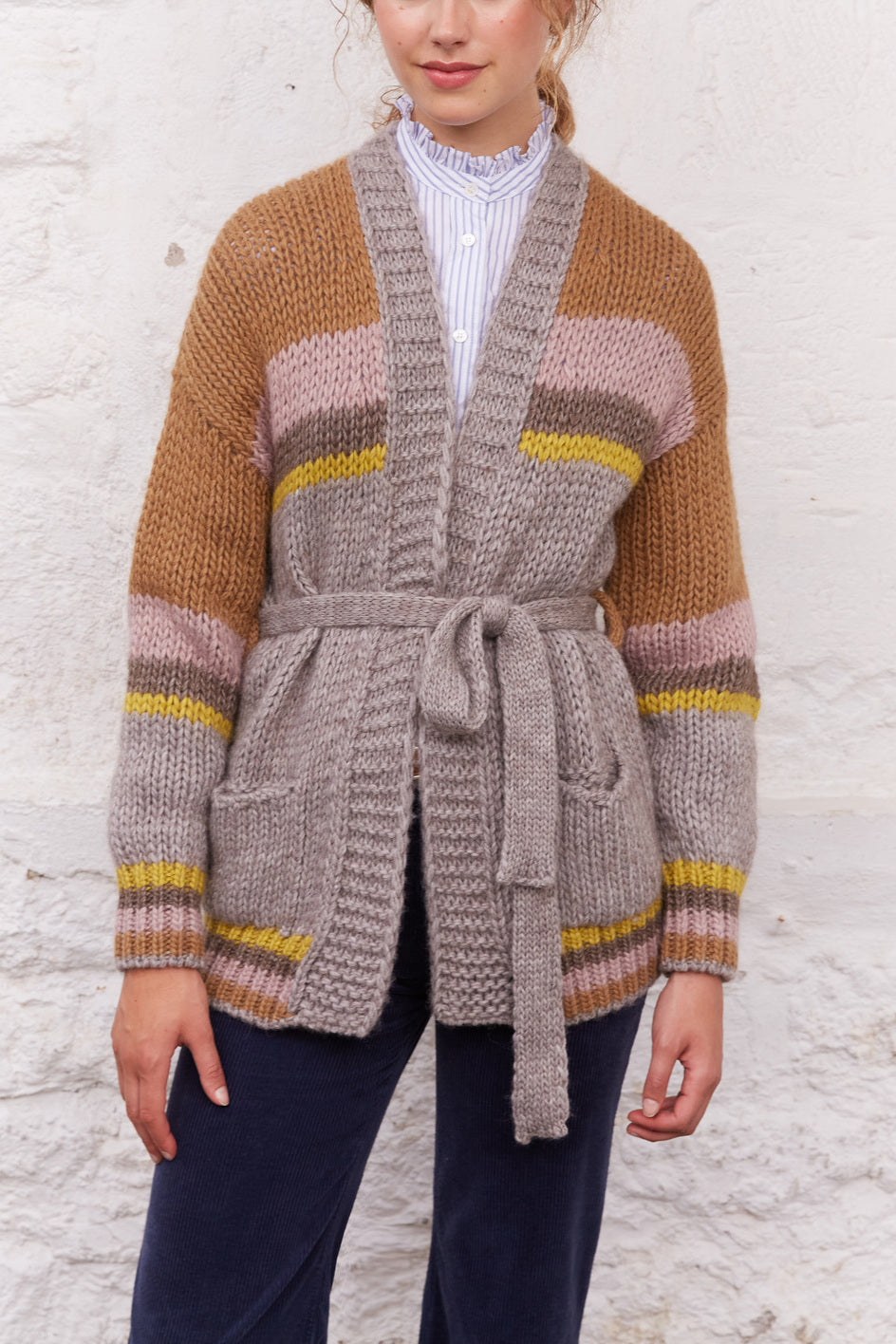 Gilet rayé oversize ceinturé - LAYA Faume - seconde main