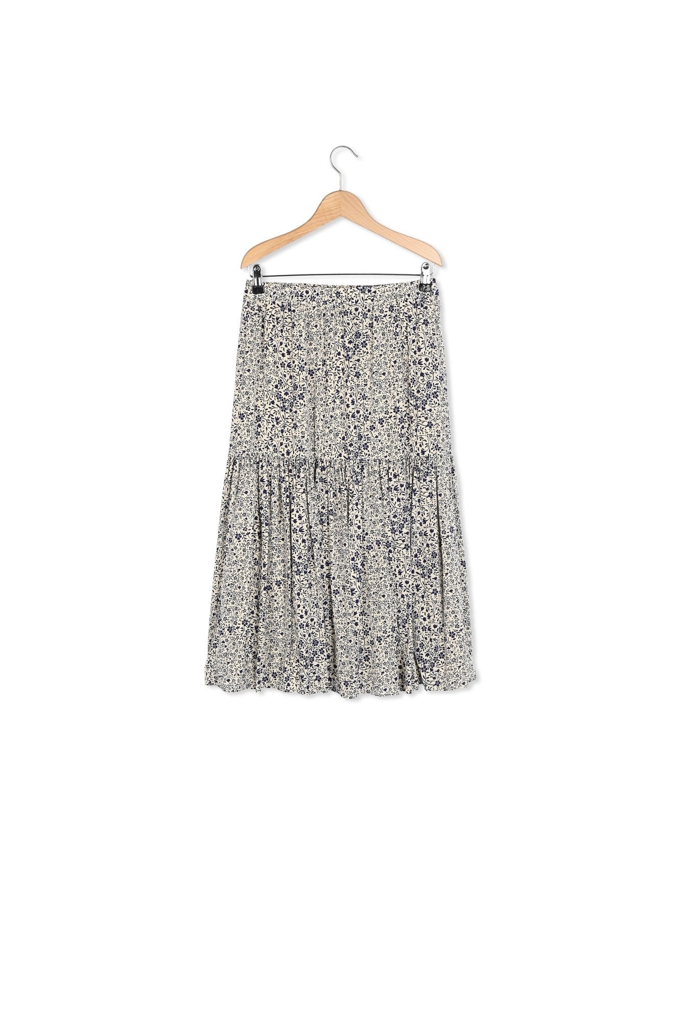 Jupe midi évasée à fleurs - DESTINY Faume - seconde main