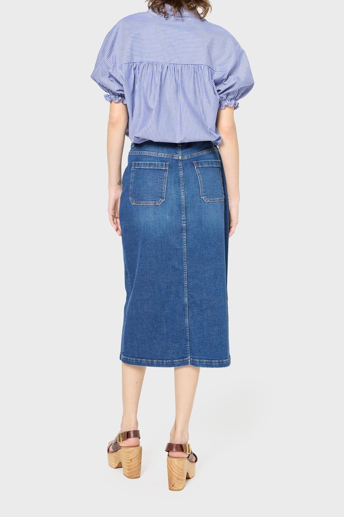Blouse en popeline rayée - ULIANE Faume - seconde main
