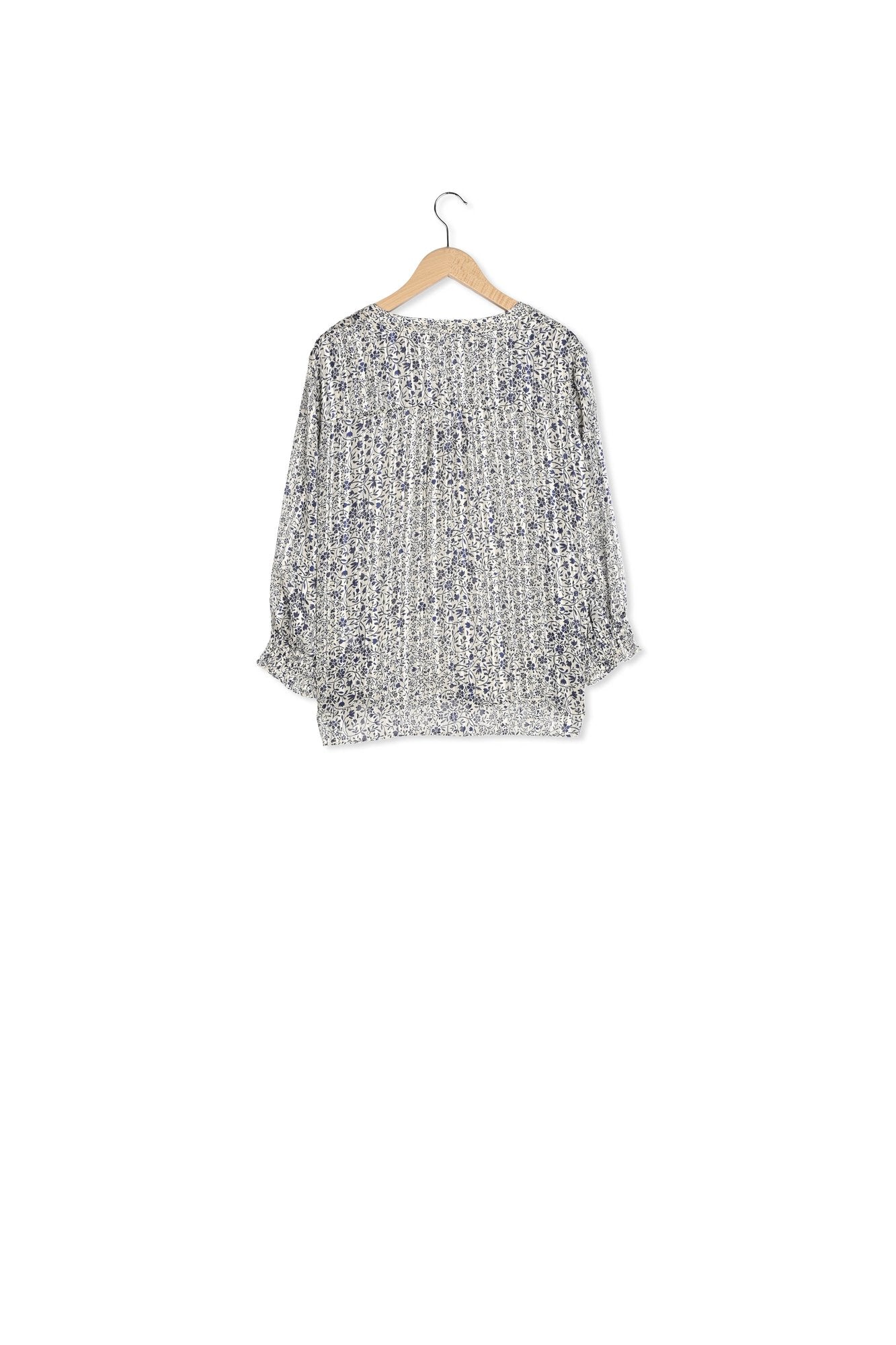 Blouse fleurs et lurex - ANGE Faume - seconde main