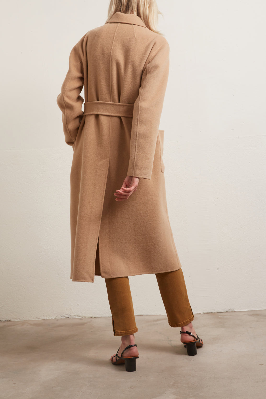 Sander - Manteau ceinturé en laine Faume - seconde main