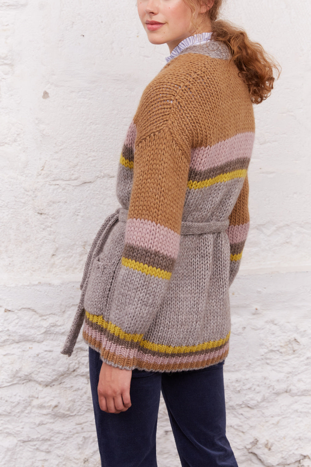 Gilet rayé oversize ceinturé - LAYA Faume - seconde main