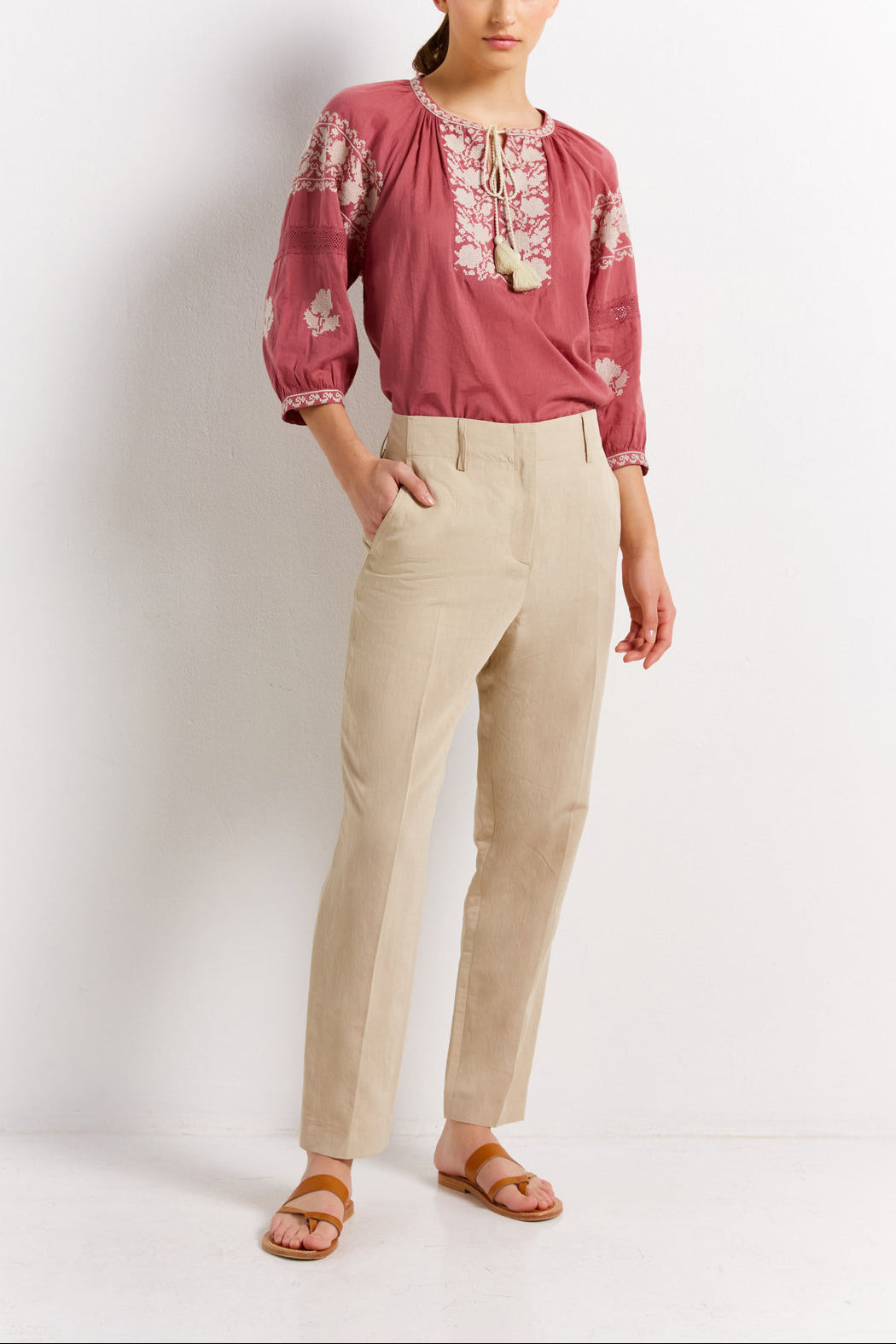 Pantalon en lin mélangé - ELYESSE Faume - seconde main