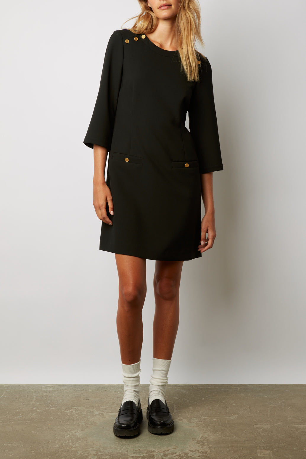 Robe courte à boutons dorés - JOANNA Faume - seconde main