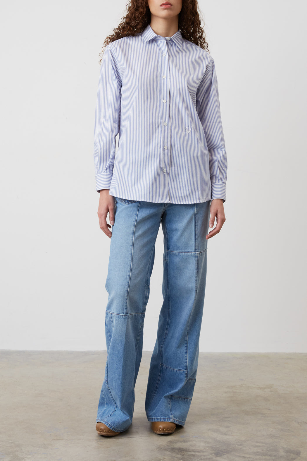 Chemise classique en popeline rayée - CAMERON Faume - seconde main