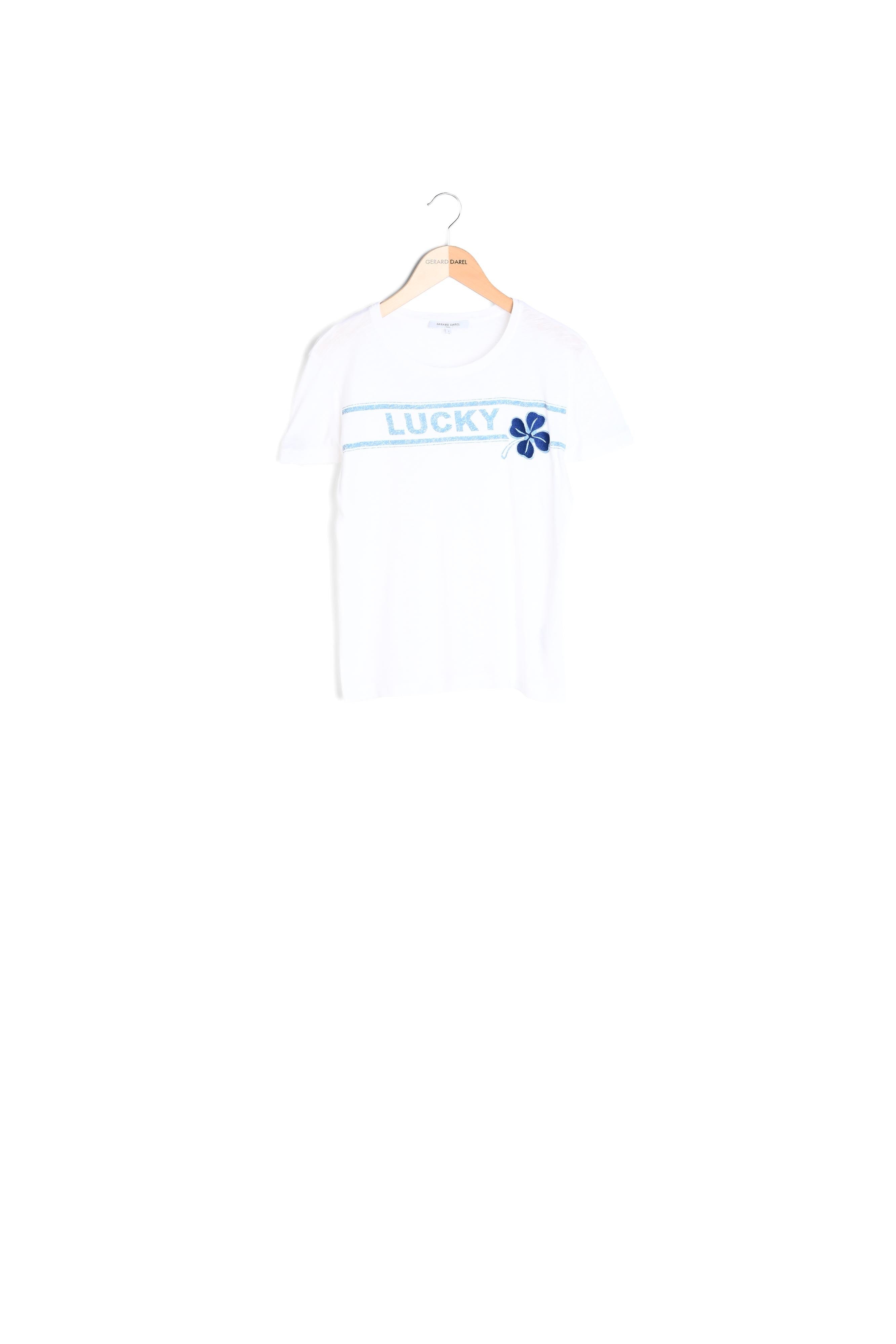 JELENA - Tee-shirt en coton imprimé avec broderie Faume - seconde main