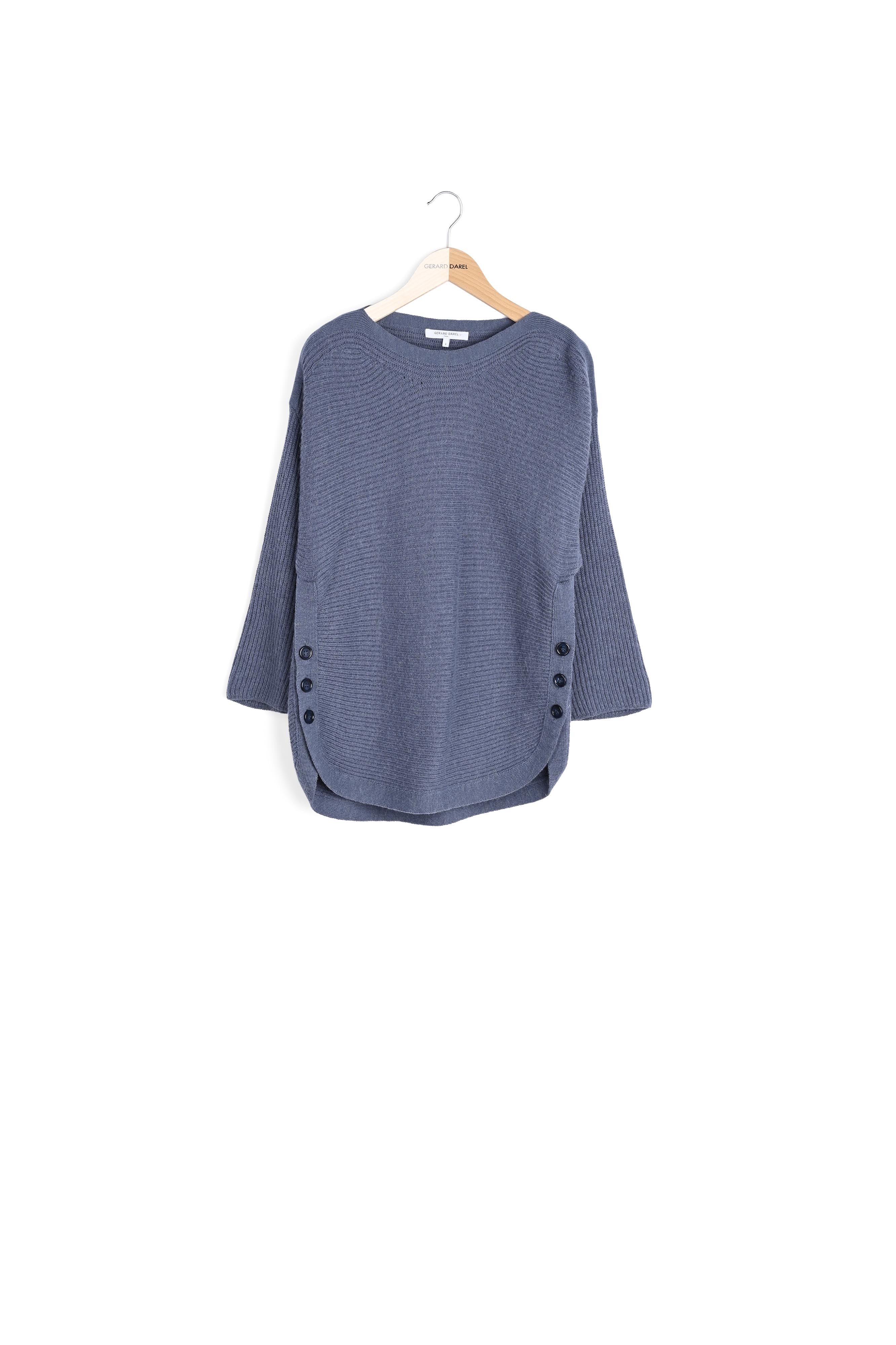 Pull col bateau avec boutons métalliques gravés - LEO Faume - seconde main