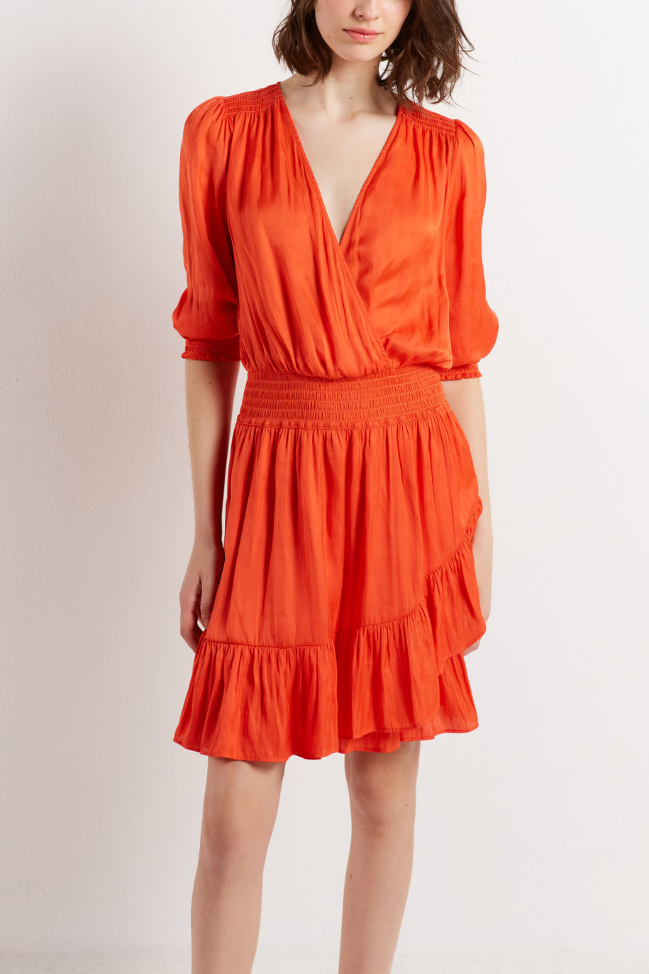 Robe à smocks et volants - JORIS Faume - seconde main