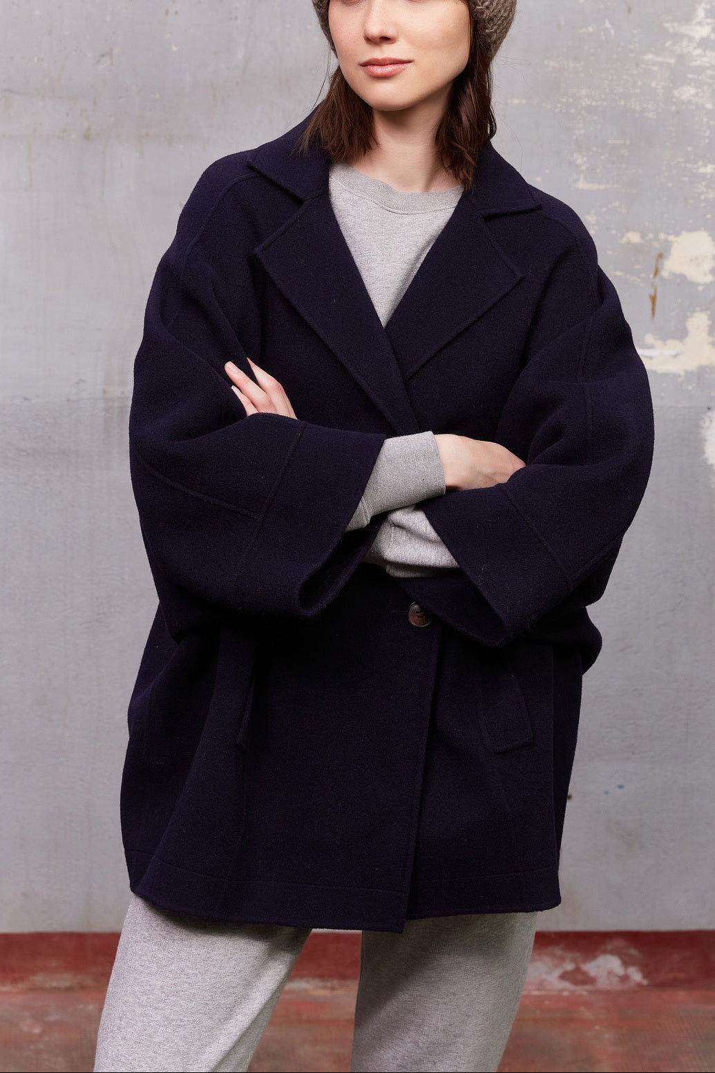 Caban oversize en drap de laine - SARAH Faume - seconde main