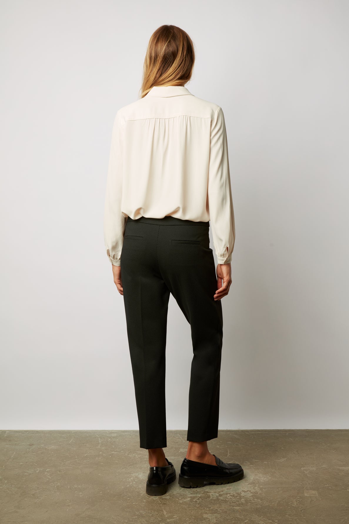 Pantalon droit 7/8 à fin plumetis - ECATERINA Faume - seconde main