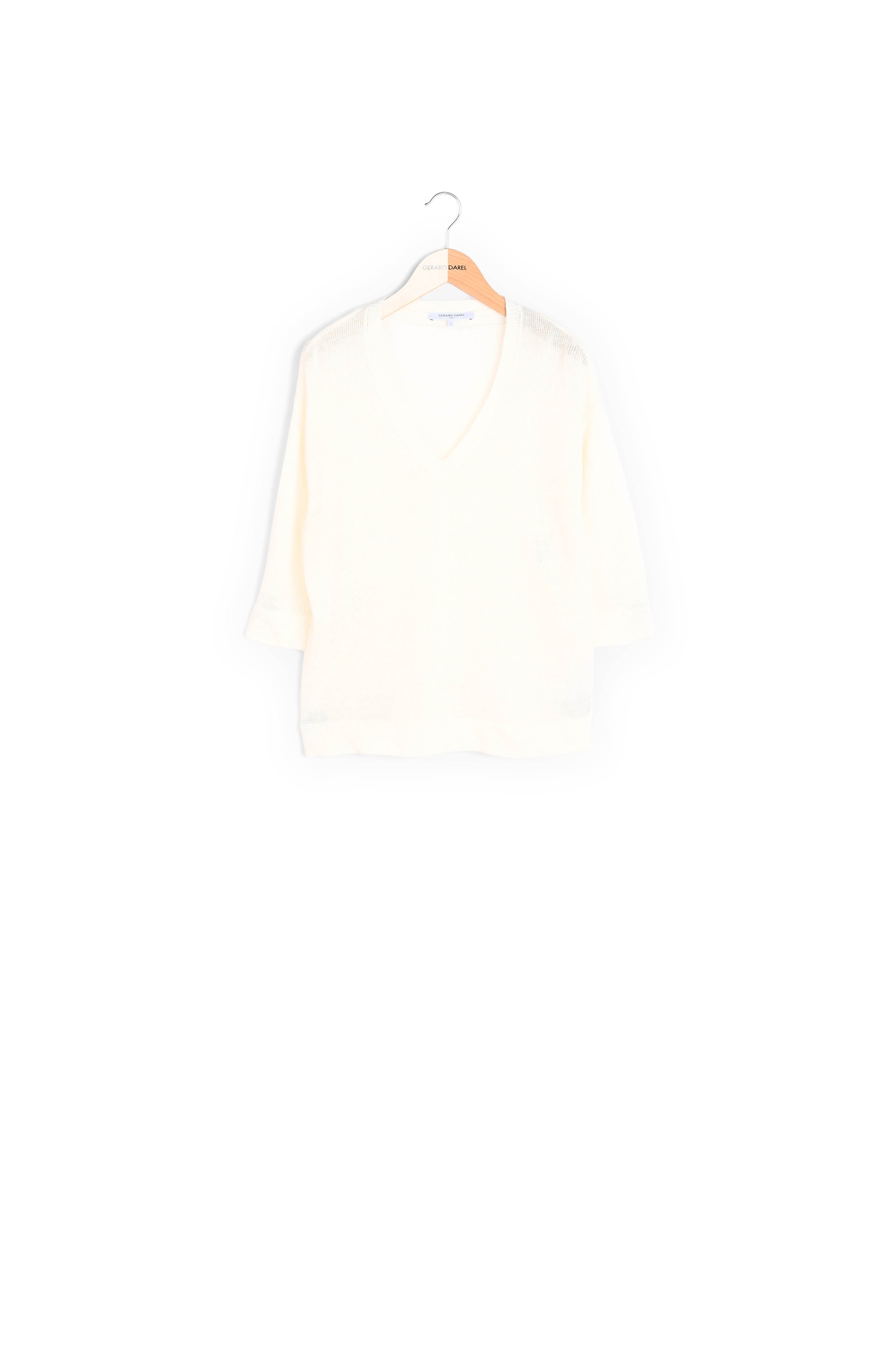 Pull col V en lin - LEE Faume - seconde main