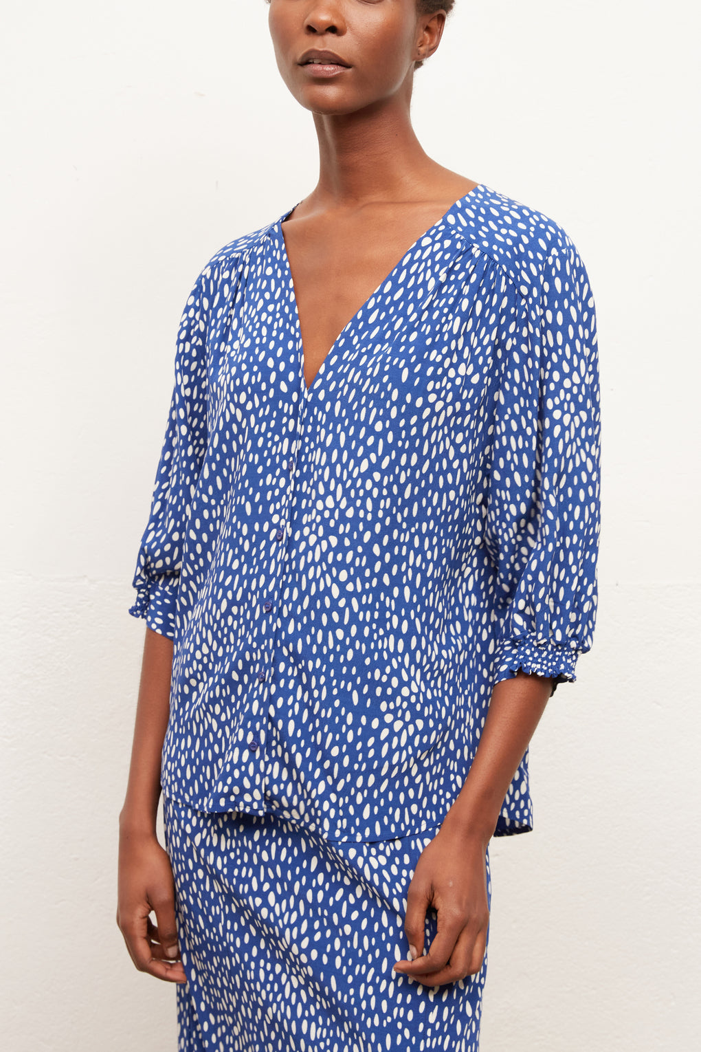 NOELAN - Blouse fluide à pois Faume - seconde main