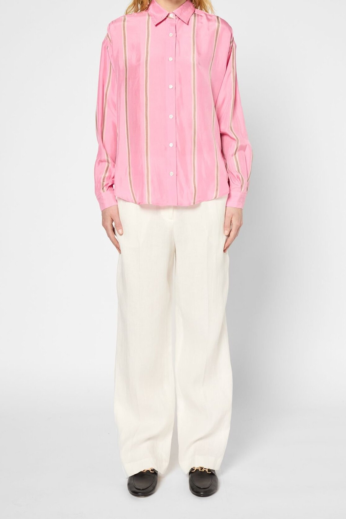 Chemise en soie à rayures - UZZANA Faume - seconde main