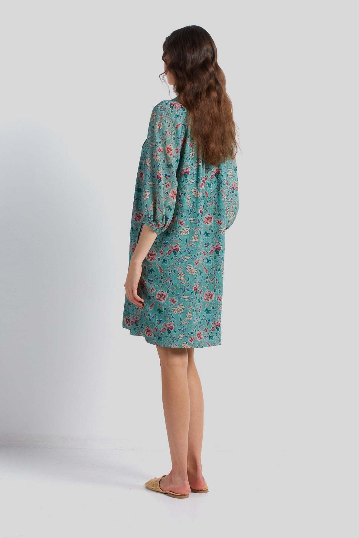 Robe à plastron smocké - JIA Faume - seconde main