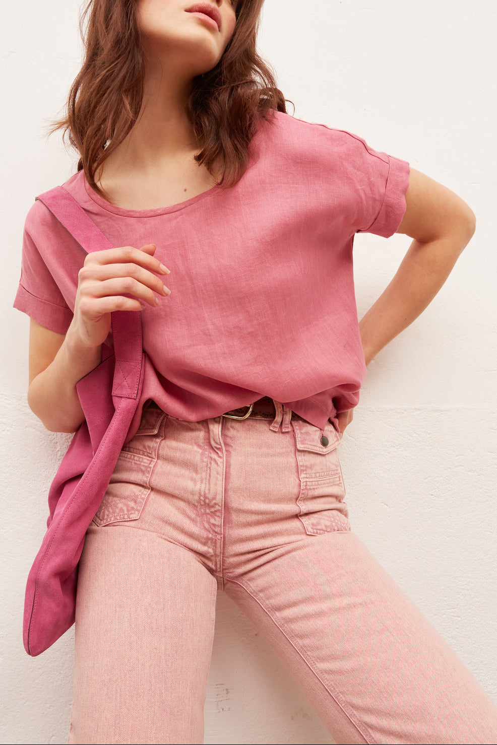 JANAE - Tee-shirt en lin façon bimatière Faume - seconde main