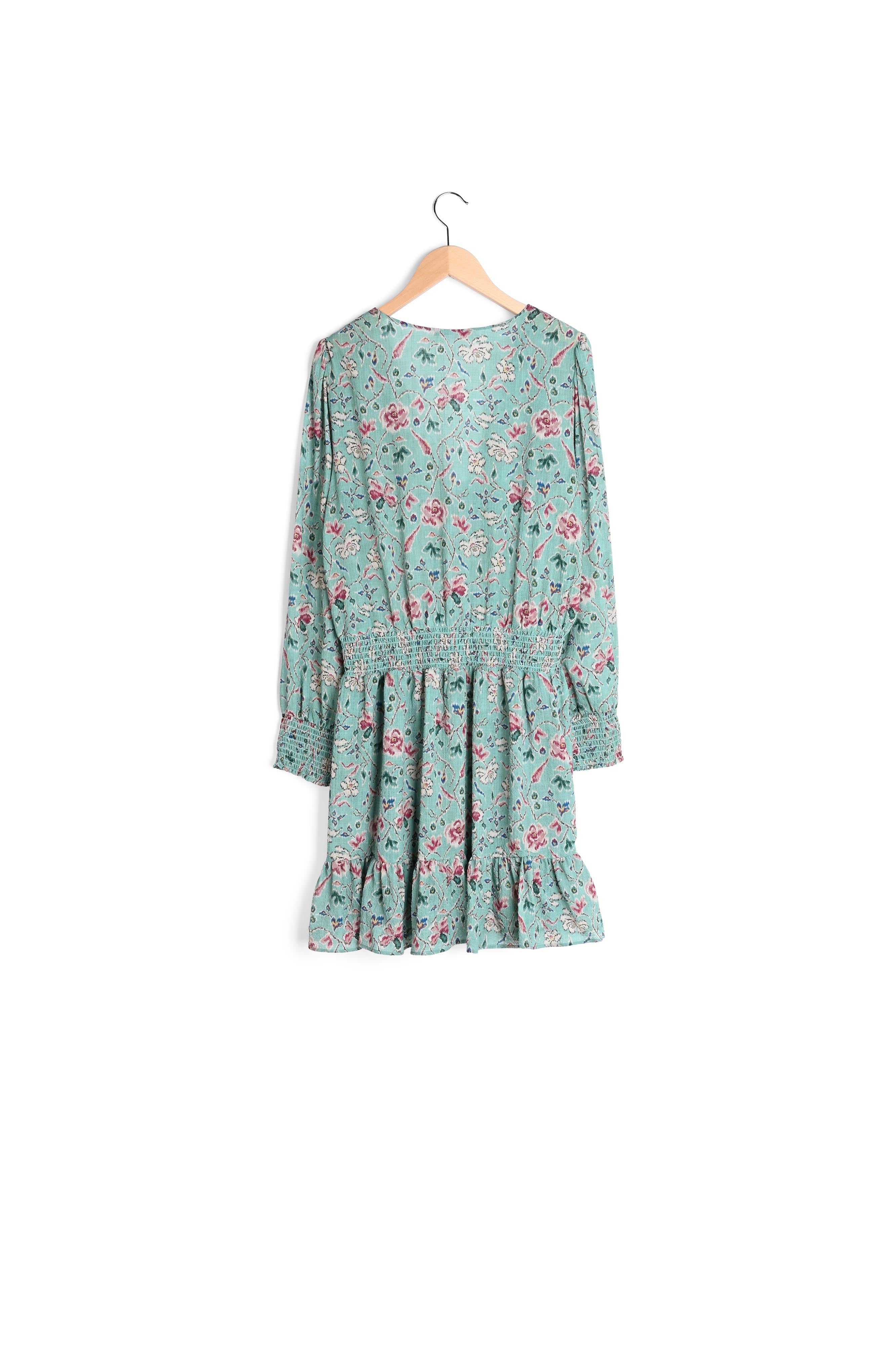 Robe fleurie à smocks - JACK Faume - seconde main